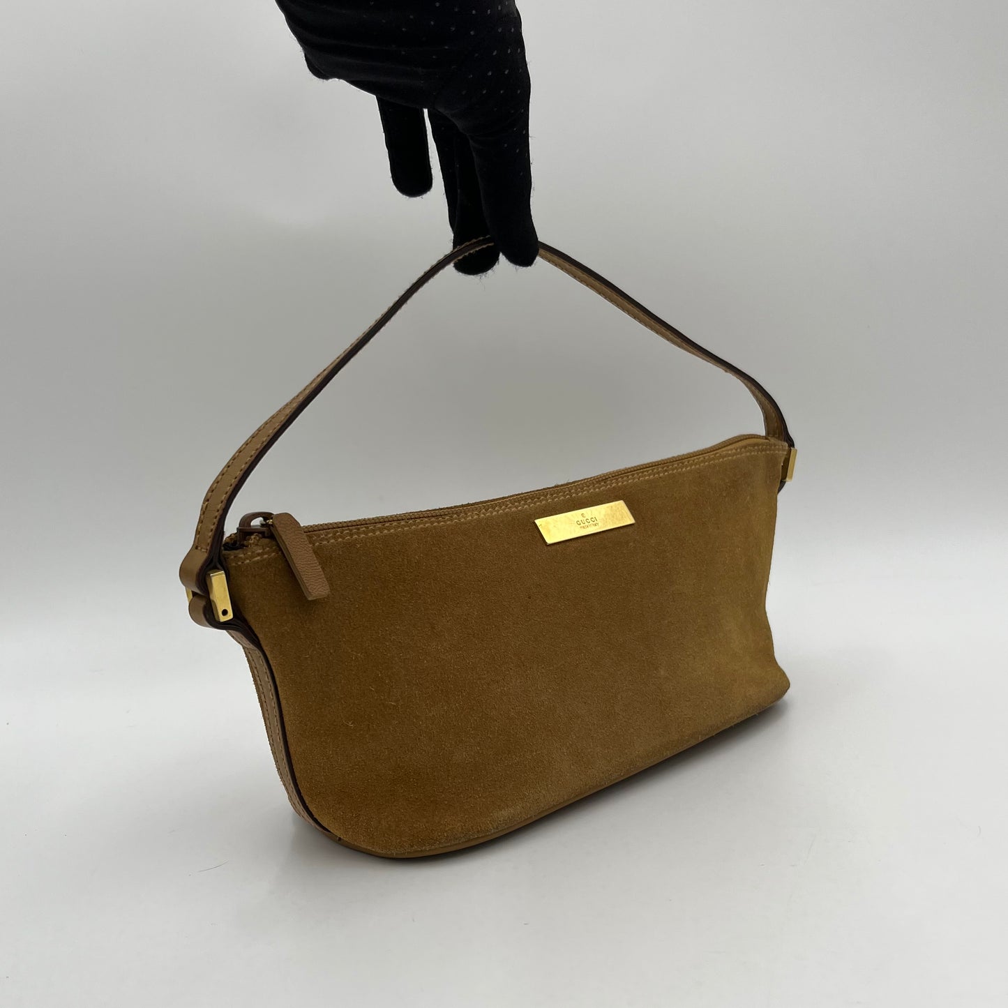 Gucci Yellow Suede Boat Pochette