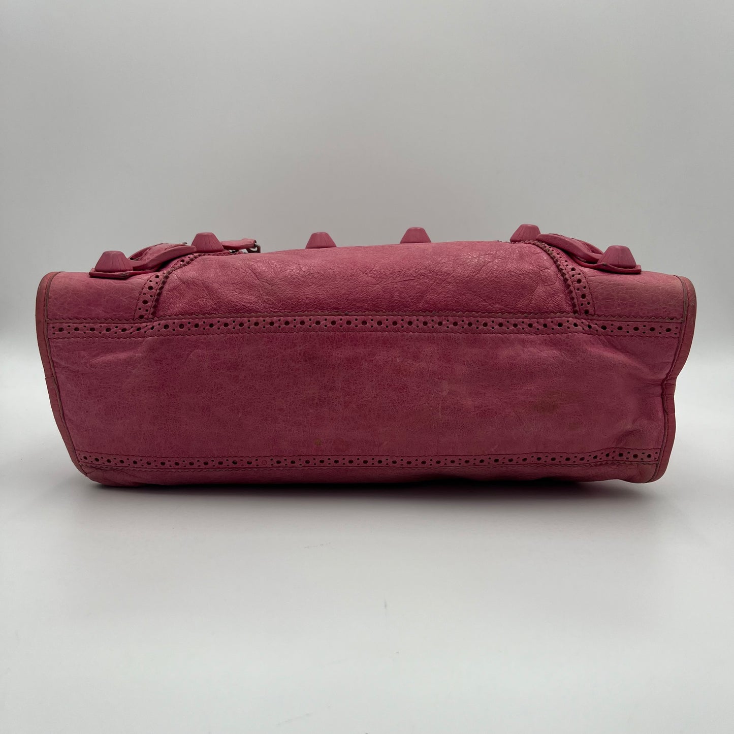 Balenciaga Pink Leather Giant Brogues City