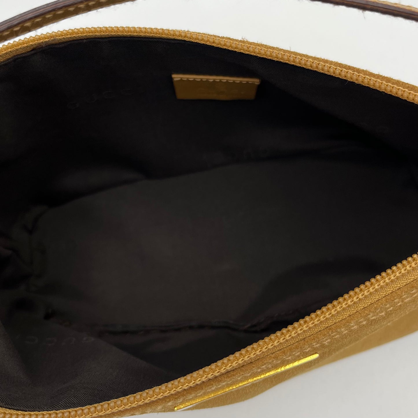 Gucci Yellow Suede Boat Pochette
