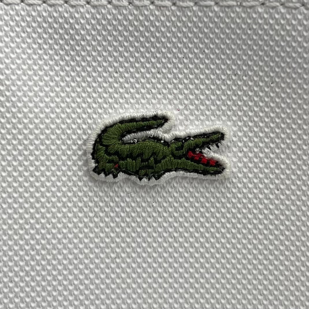 Lacoste White Shopping Tote Bag