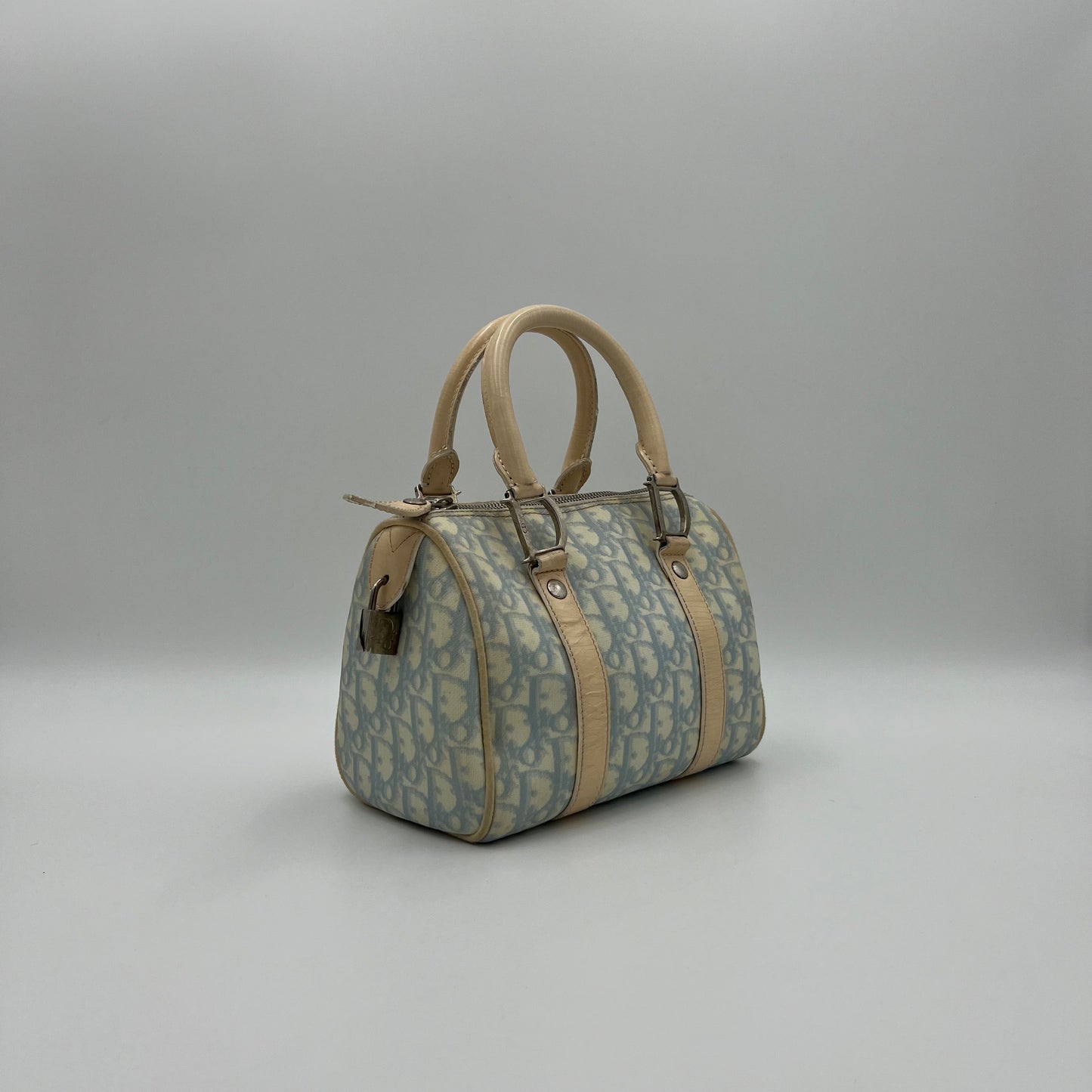 Christian Dior Light Blue Trotter PVC Boston 20