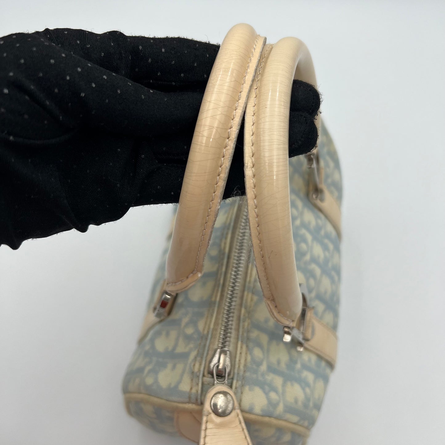 Christian Dior Light Blue Trotter PVC Boston 20