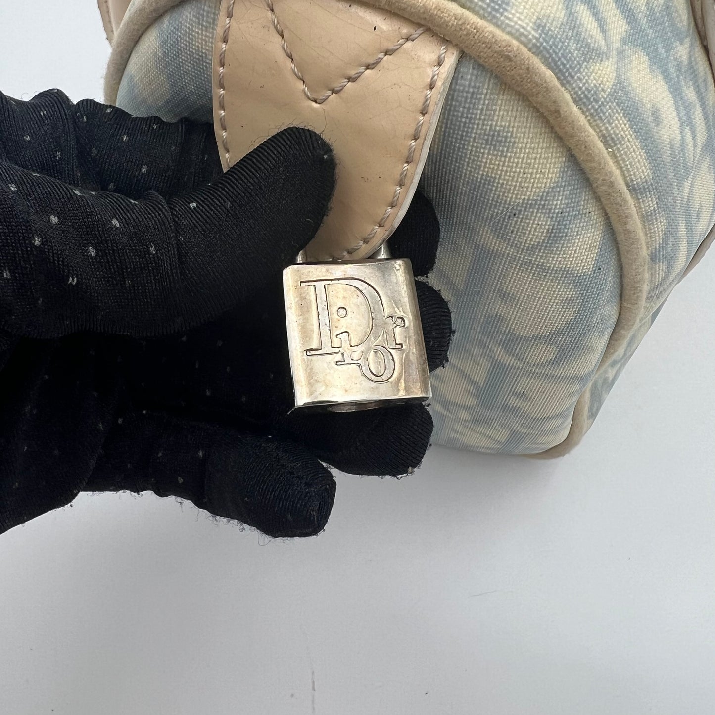 Christian Dior Light Blue Trotter PVC Boston 20