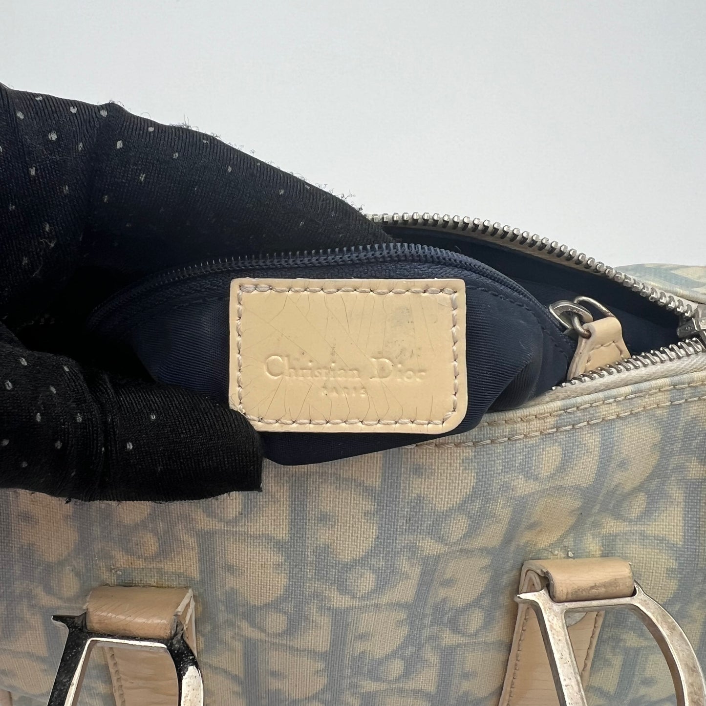 Christian Dior Light Blue Trotter PVC Boston 20