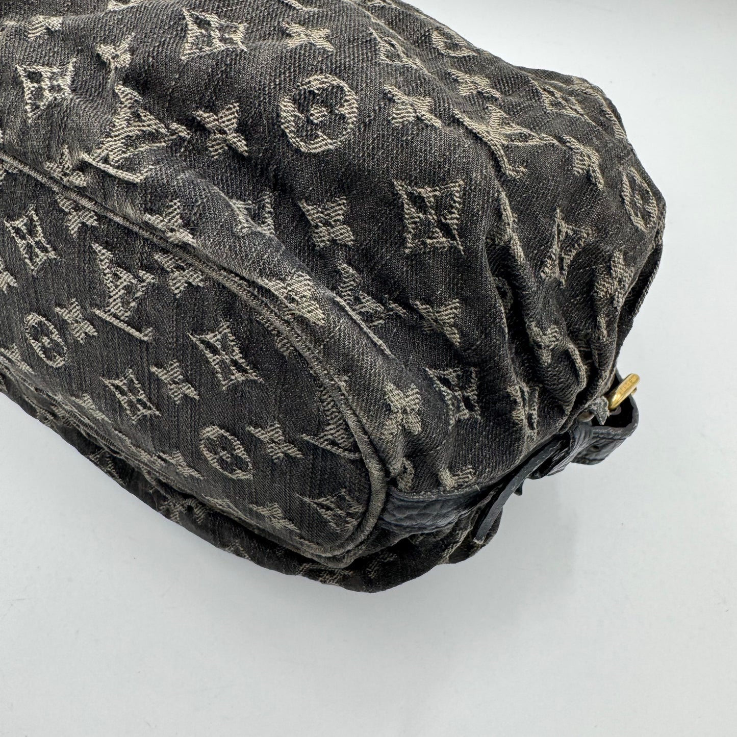 Louis Vuitton Black Monogram Denim Mahina XS Bag