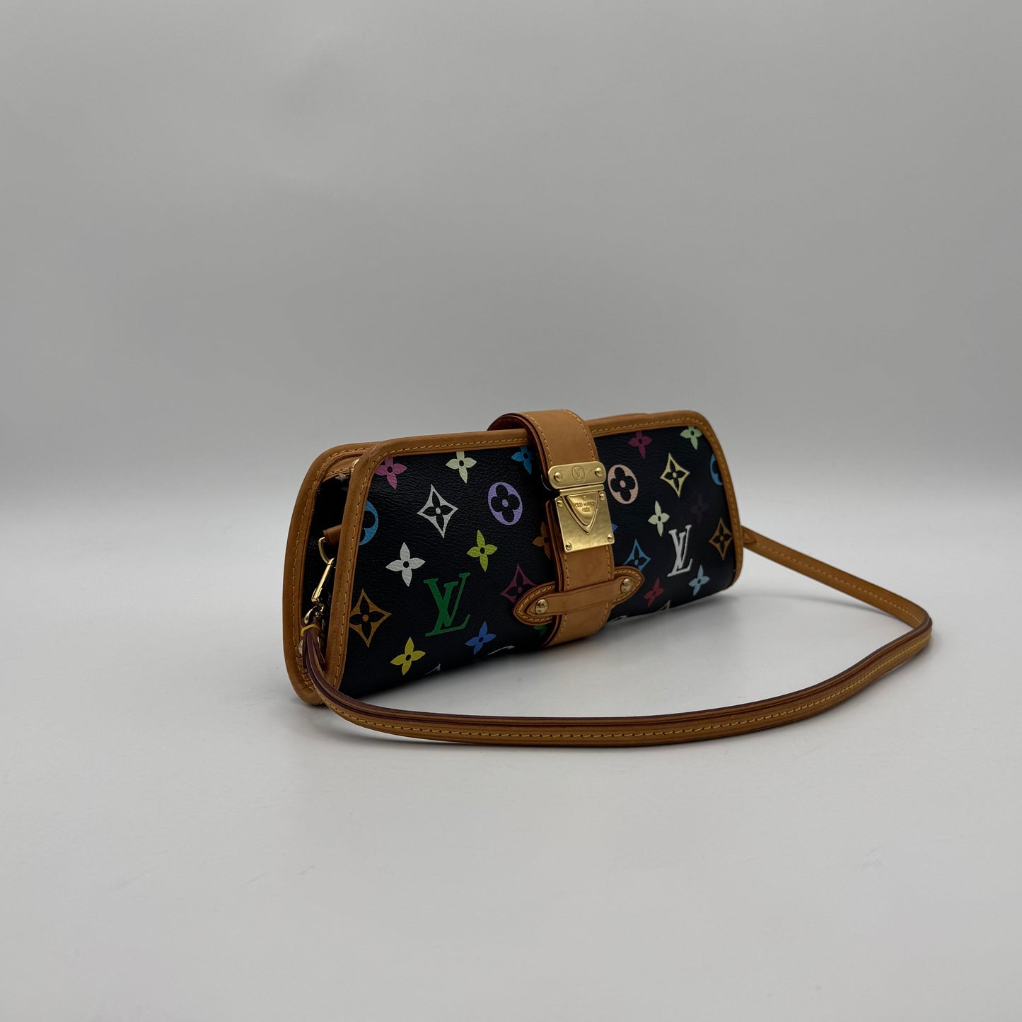 Louis Vuitton Takashi Murakami Black Multicolor Shirley