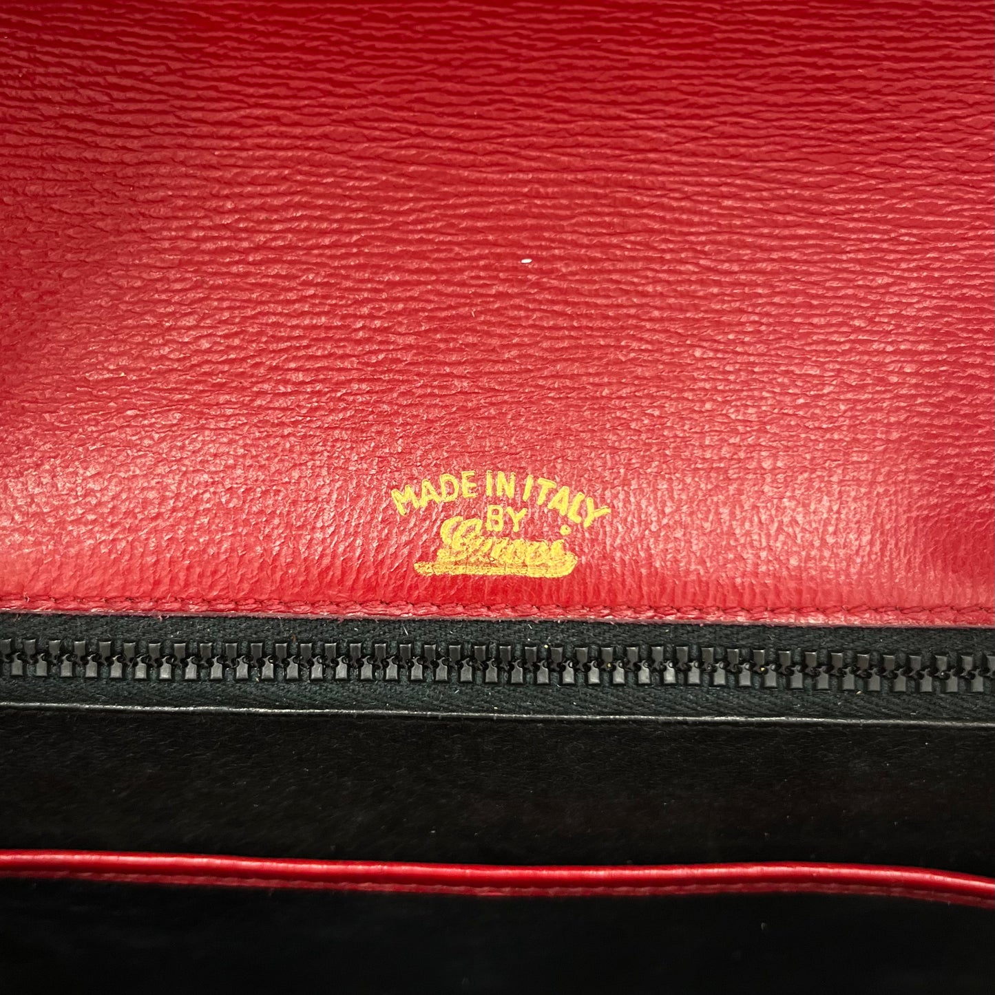 Gucci 1970s Red Monogram Canvas and Leather Horsebit Flap Shoulder Bag