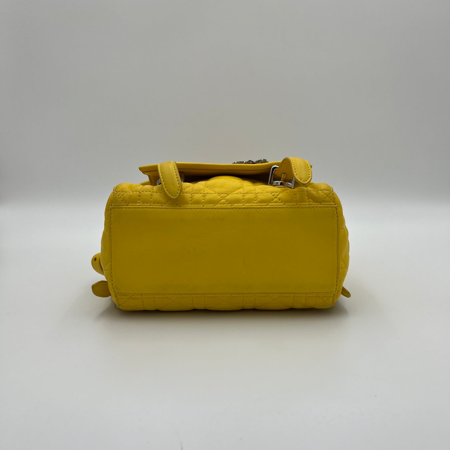 Christian Dior Yellow Lambskin Cannage Crystal Dragonfly Stardust Backpack