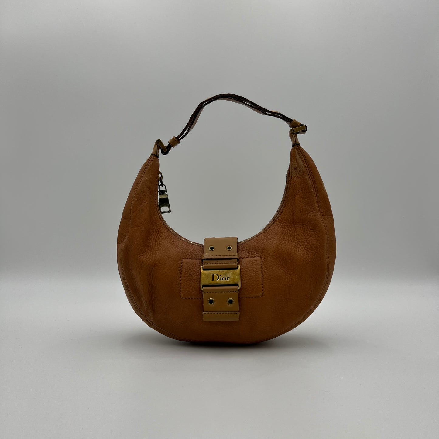 Christian Dior Brown Leather Street Chic Hobo Bag