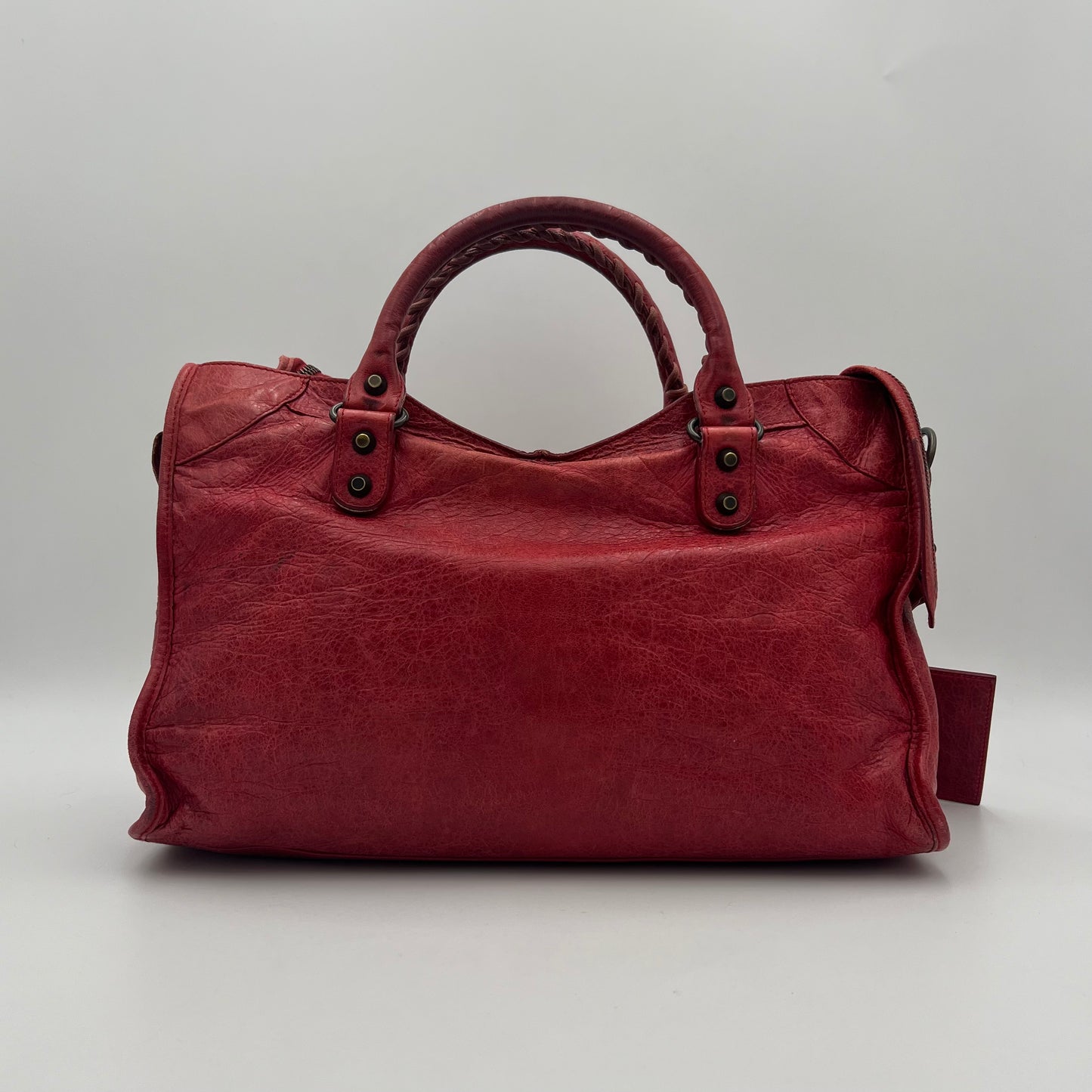 Balenciaga Red Leather Classic City