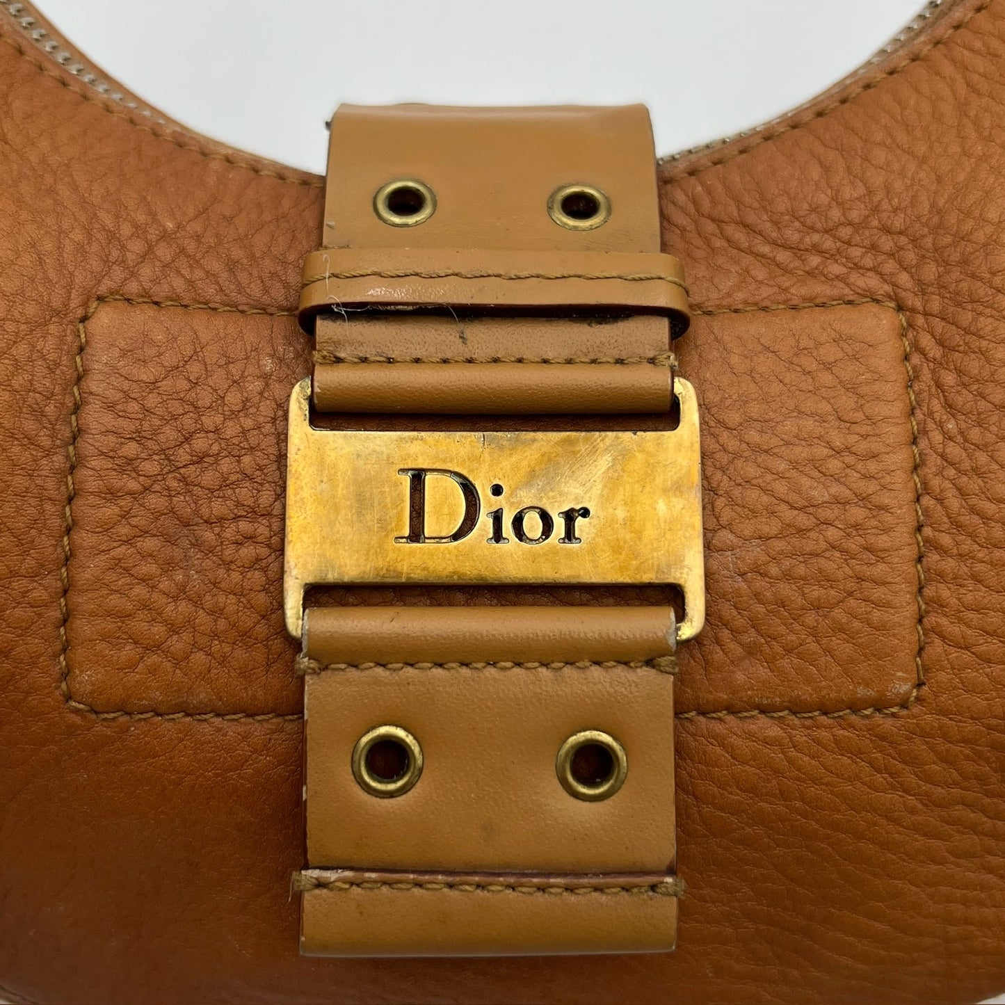 Christian Dior Brown Leather Street Chic Hobo Bag