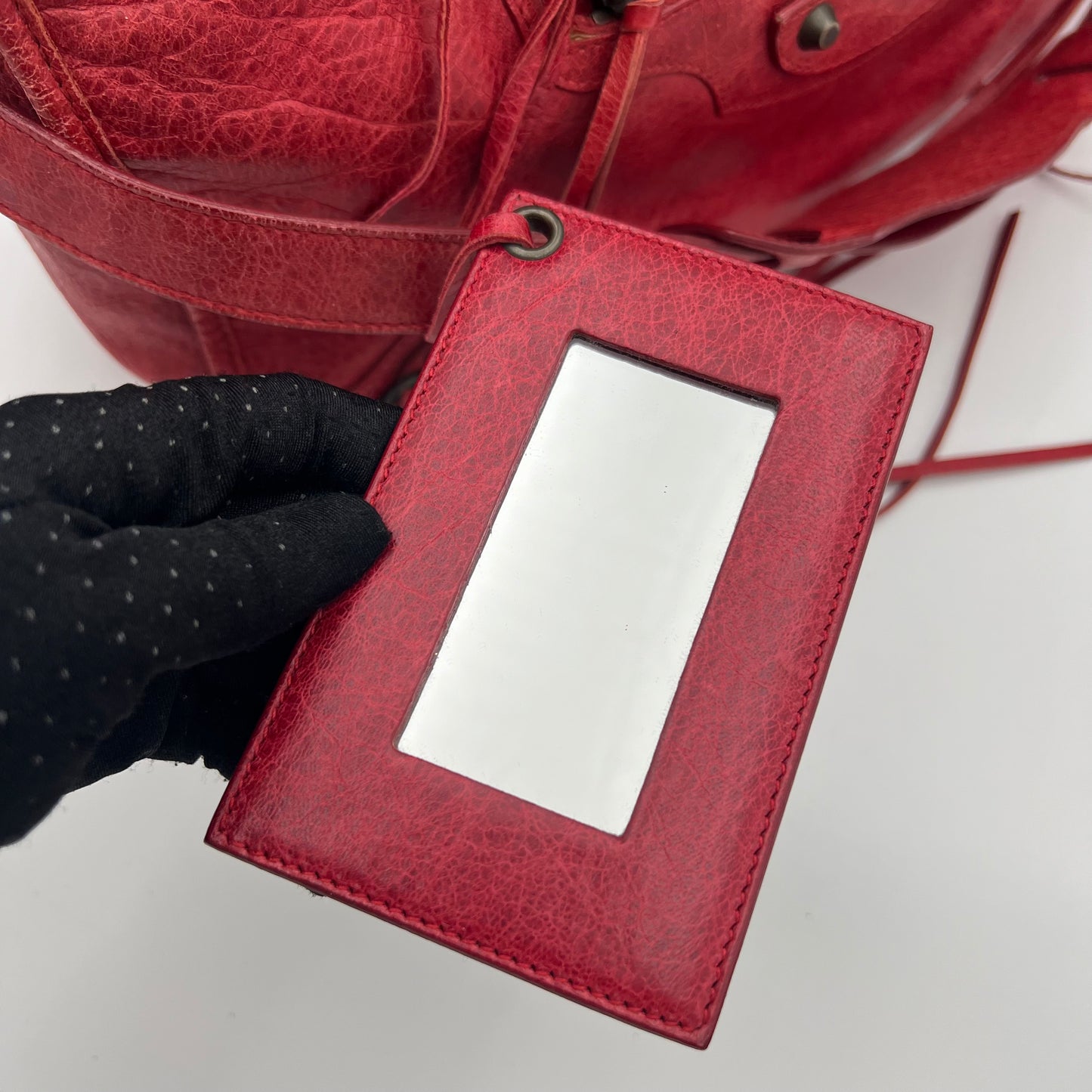 Balenciaga Red Leather Classic City