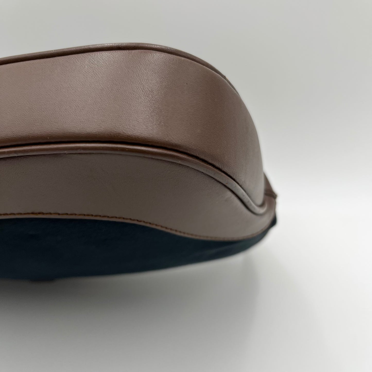 Gucci Black Canvas Neutral Sherryline Brown Leather Jackie O