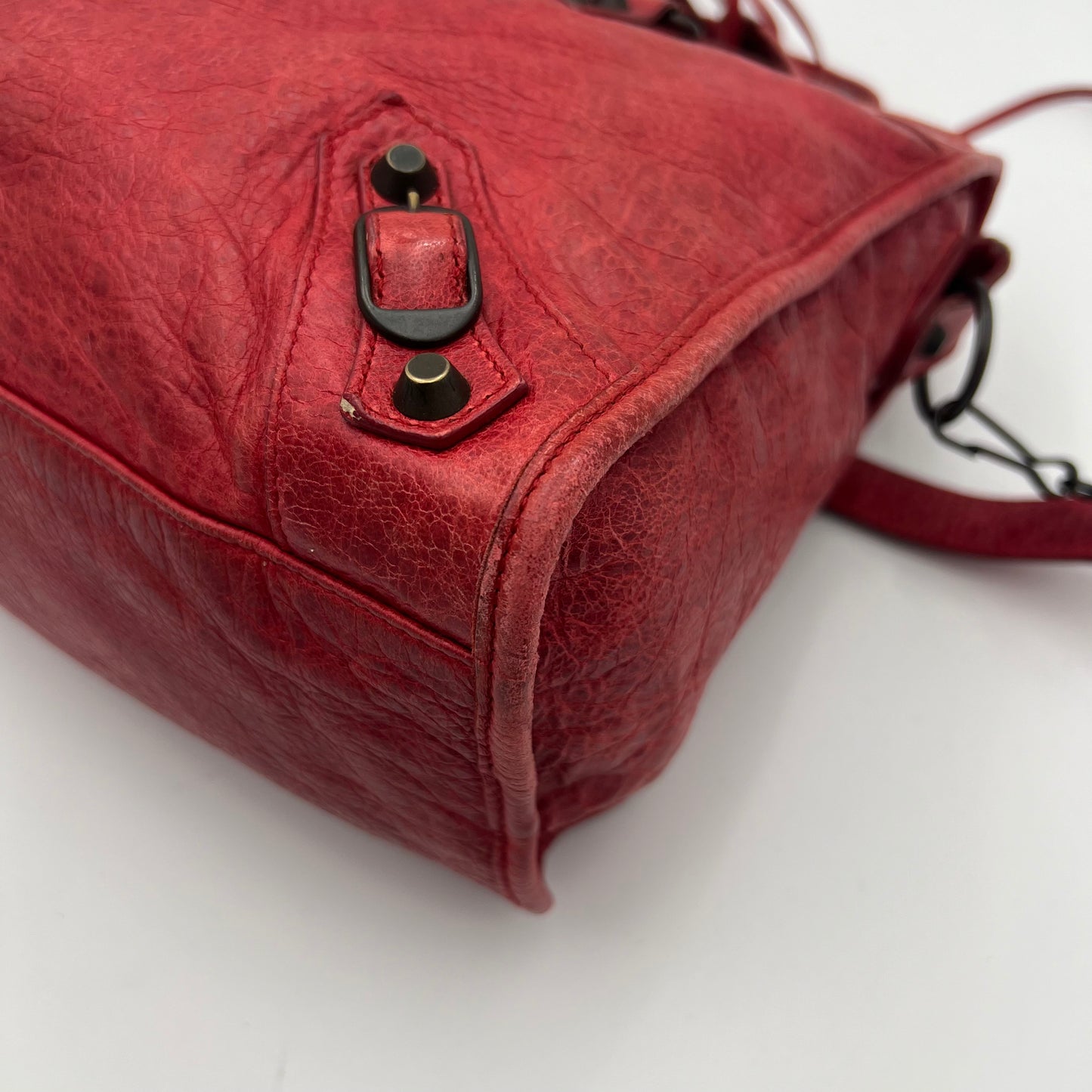Balenciaga Red Leather Classic City