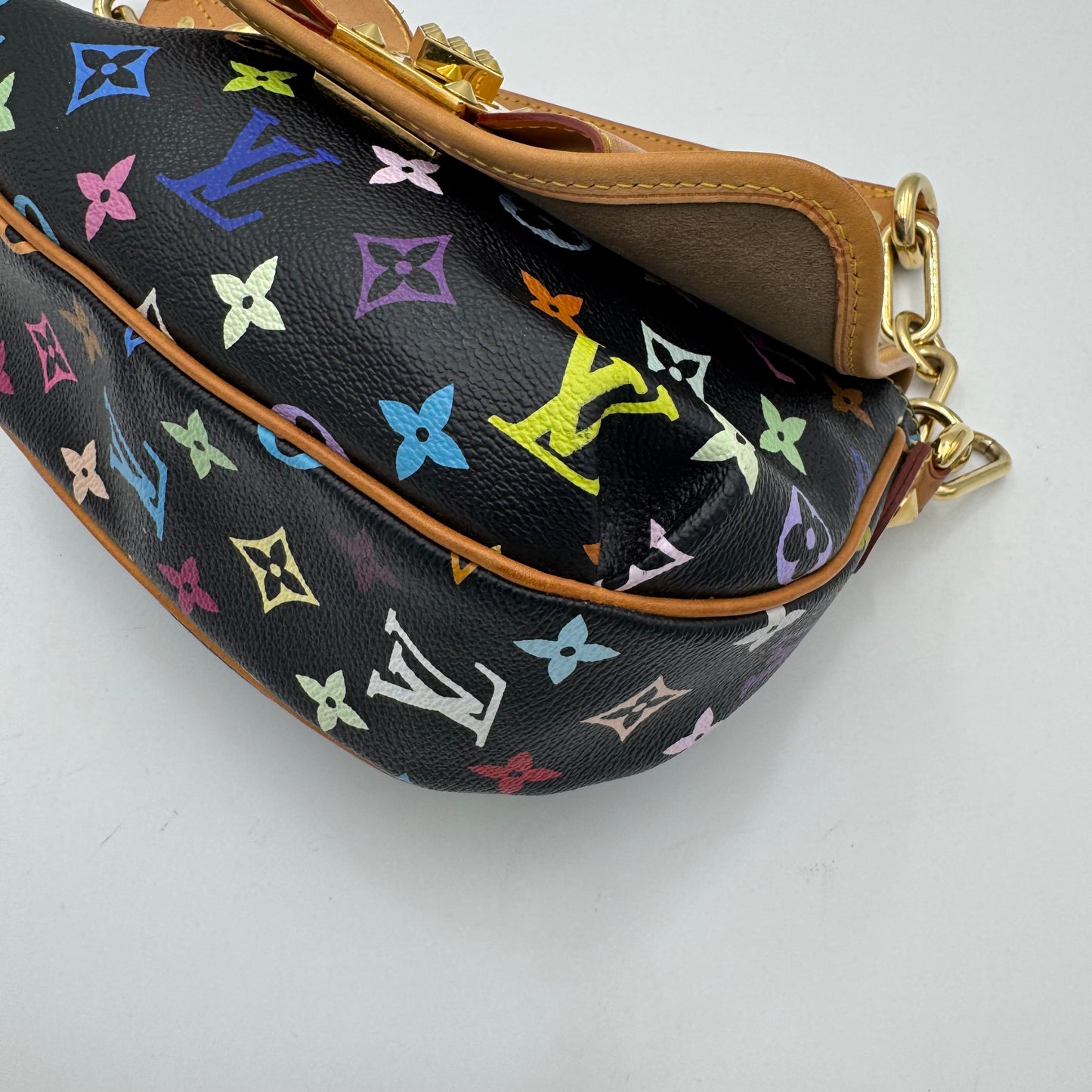 Louis Vuitton Takashi Murakami Black Multicolor Patti Shoulder Bag