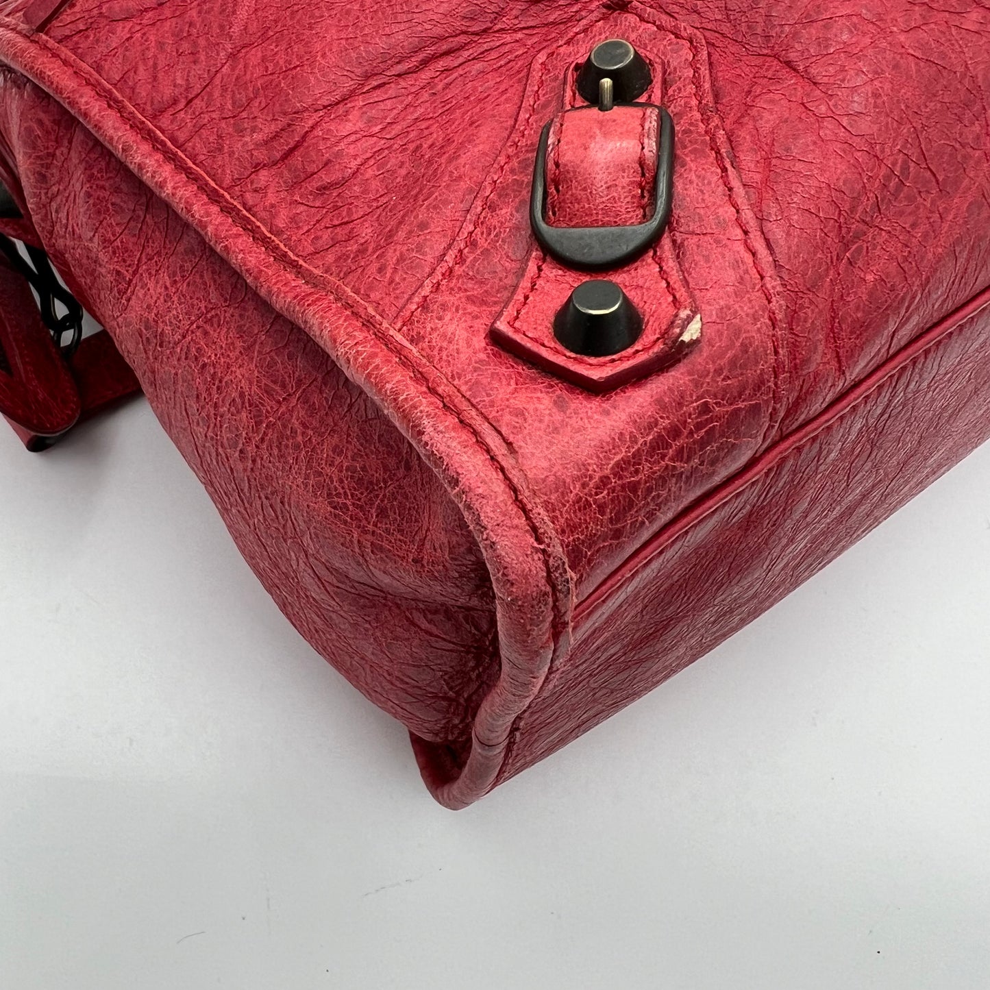 Balenciaga Red Leather Classic City