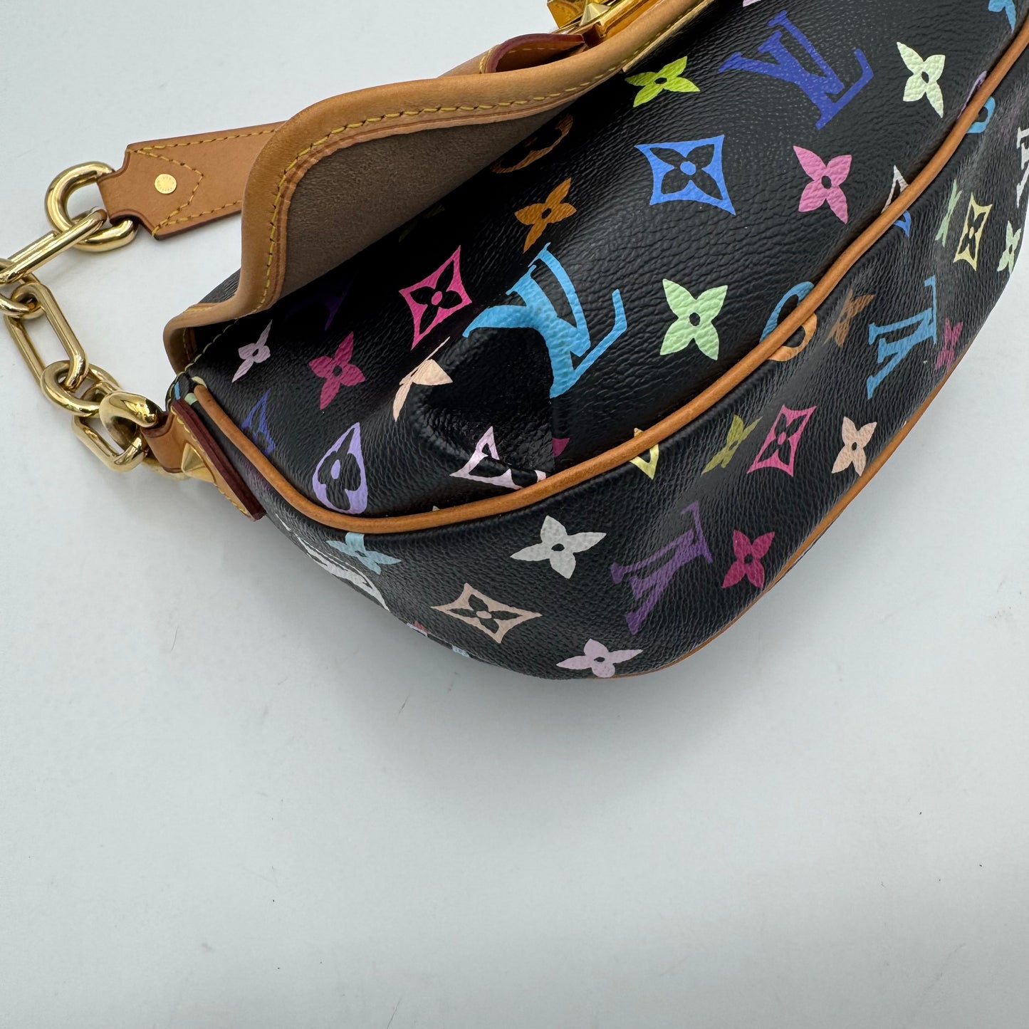 Louis Vuitton Takashi Murakami Black Multicolor Patti Shoulder Bag