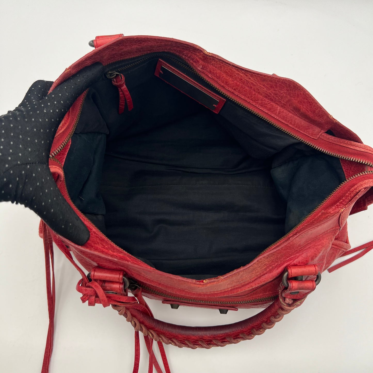 Balenciaga Red Leather Classic City