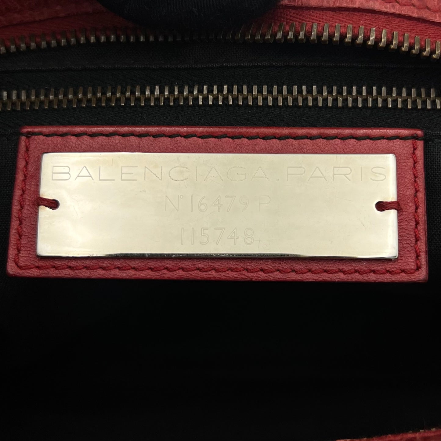 Balenciaga Red Leather Classic City