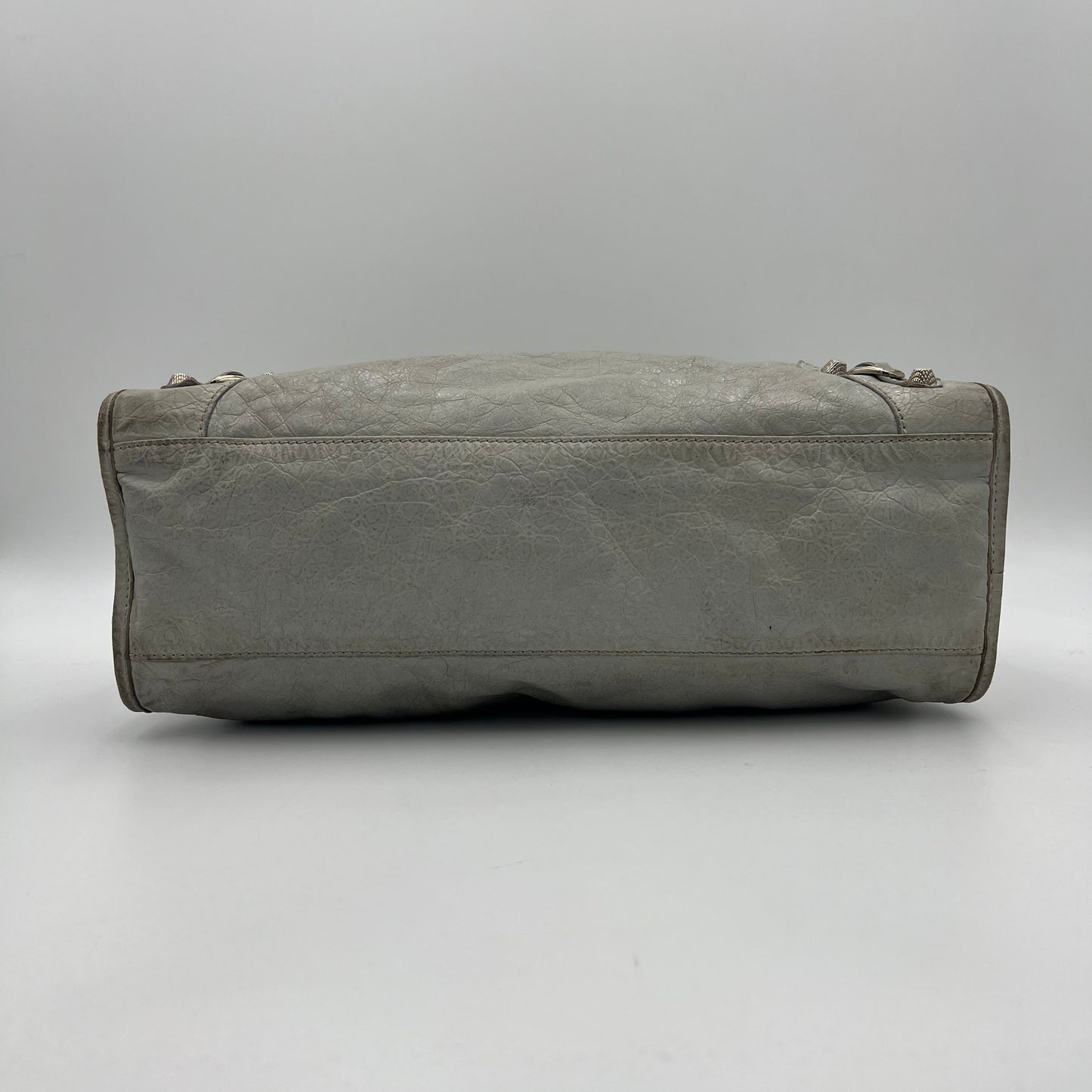 Balenciaga Light Gray Leather Giant 12 City Bag SHW