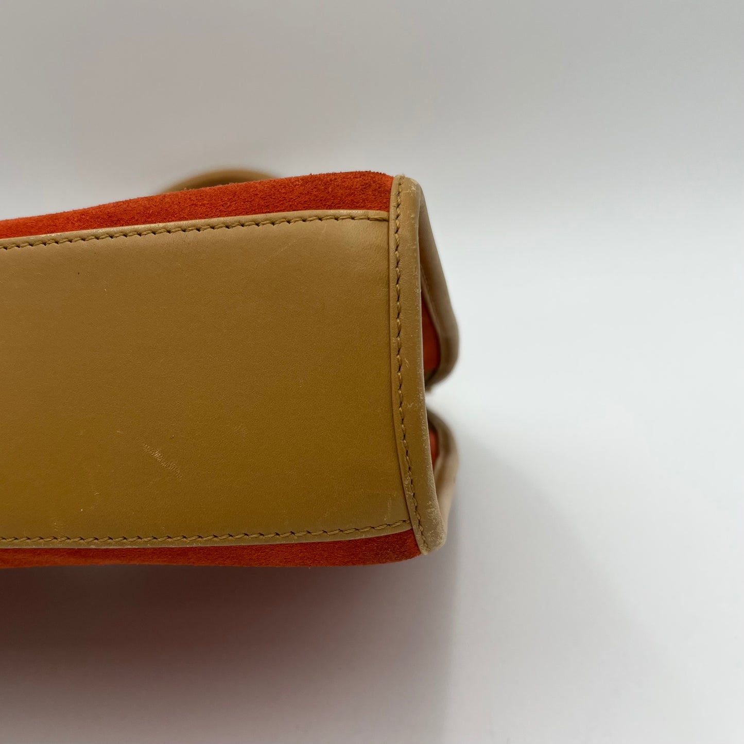 Gucci Orange Suede and Beige Leather Bardot Jackie