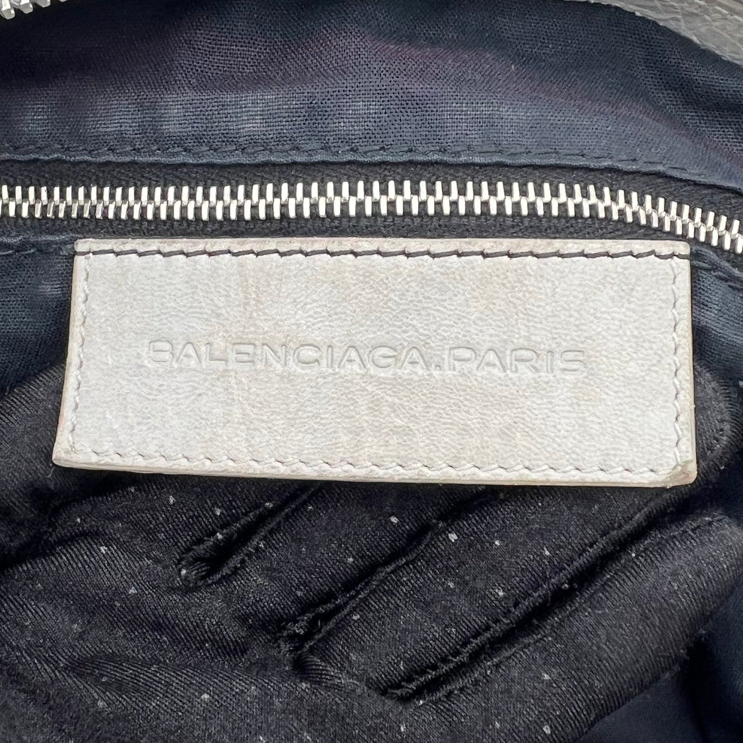 Balenciaga Light Gray Leather Giant 12 City Bag SHW