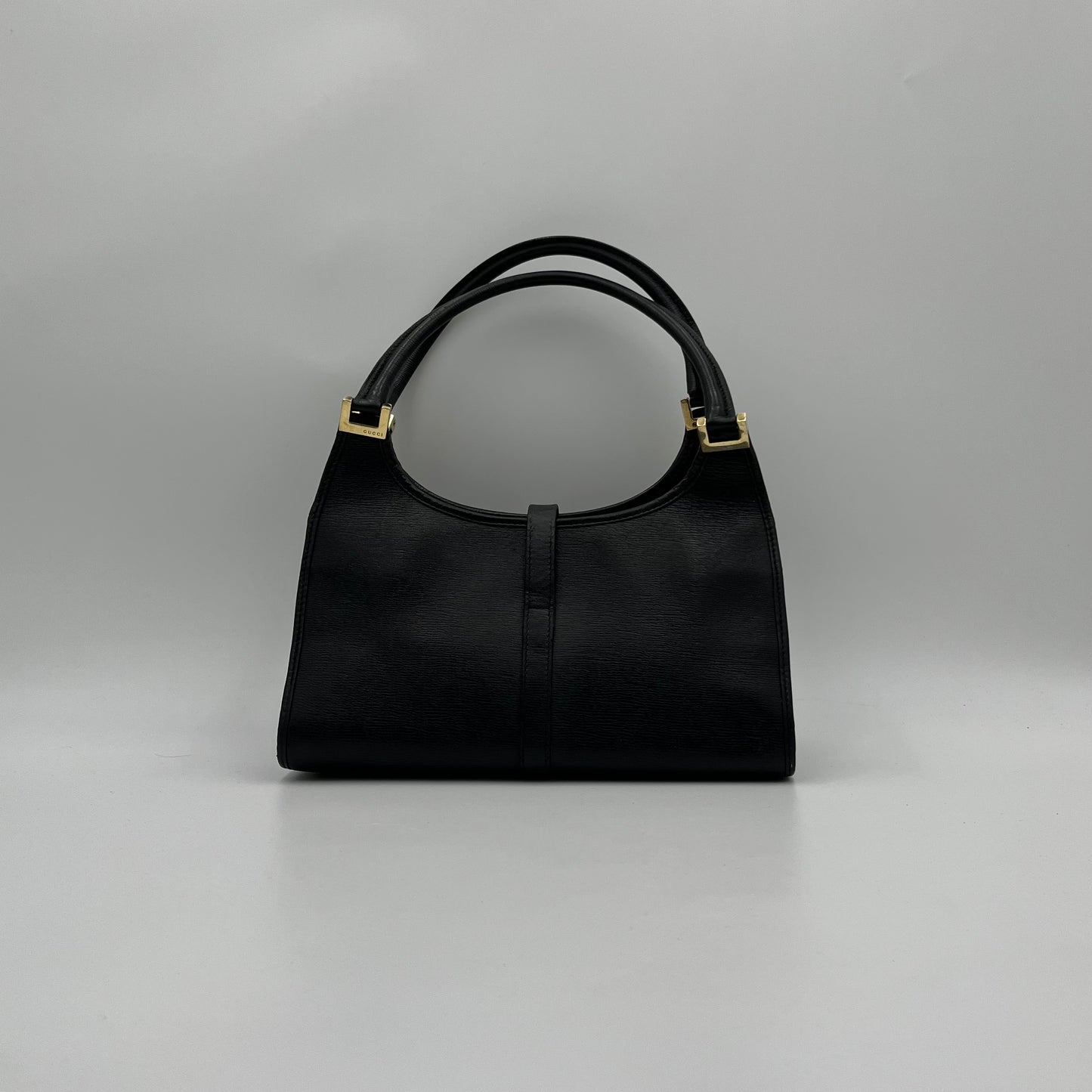 Gucci Black Leather Bardot Jackie Bag GHW