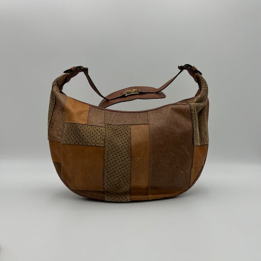 Christian Dior Patchwork Leather Hobo Bag