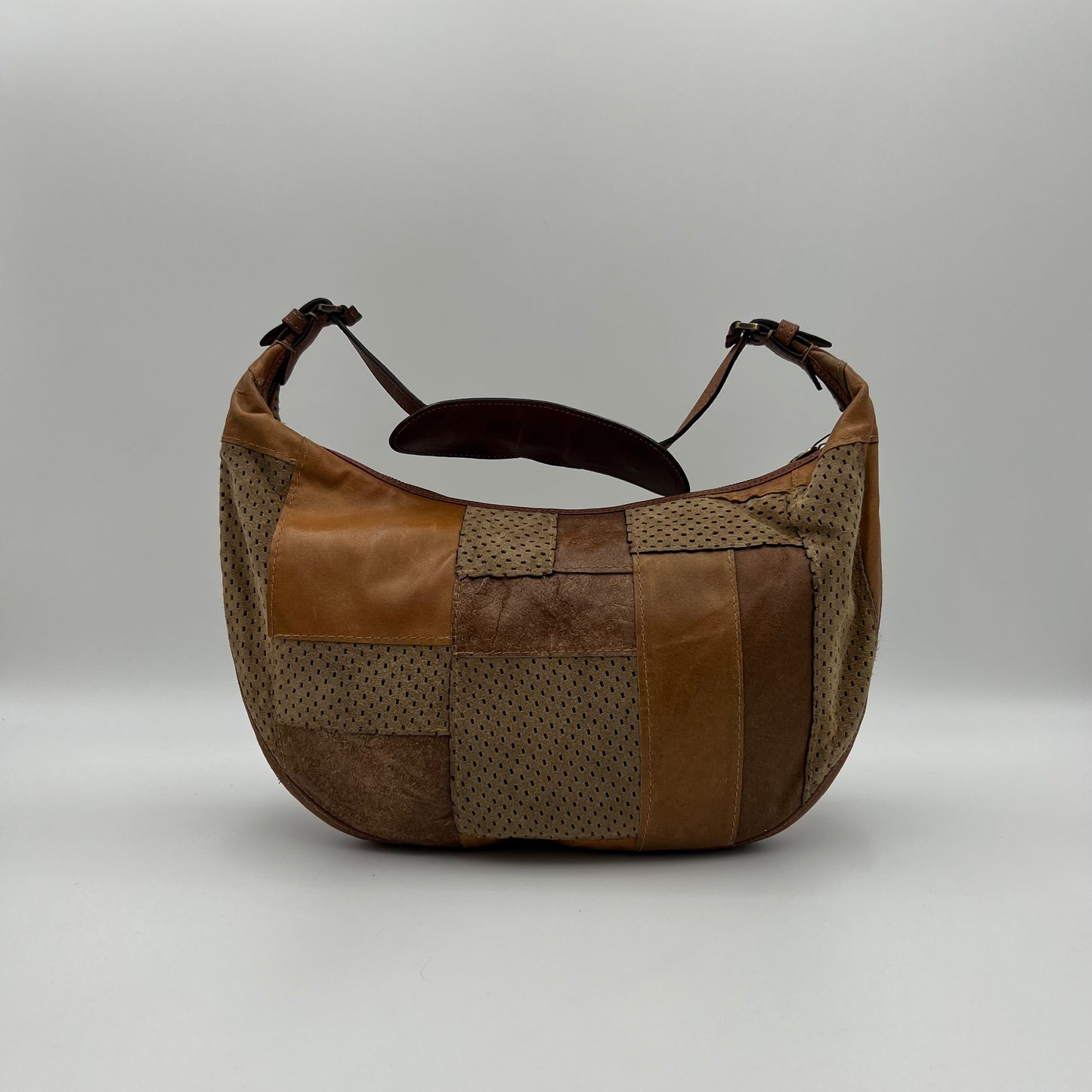 Christian Dior Patchwork Leather Hobo Bag
