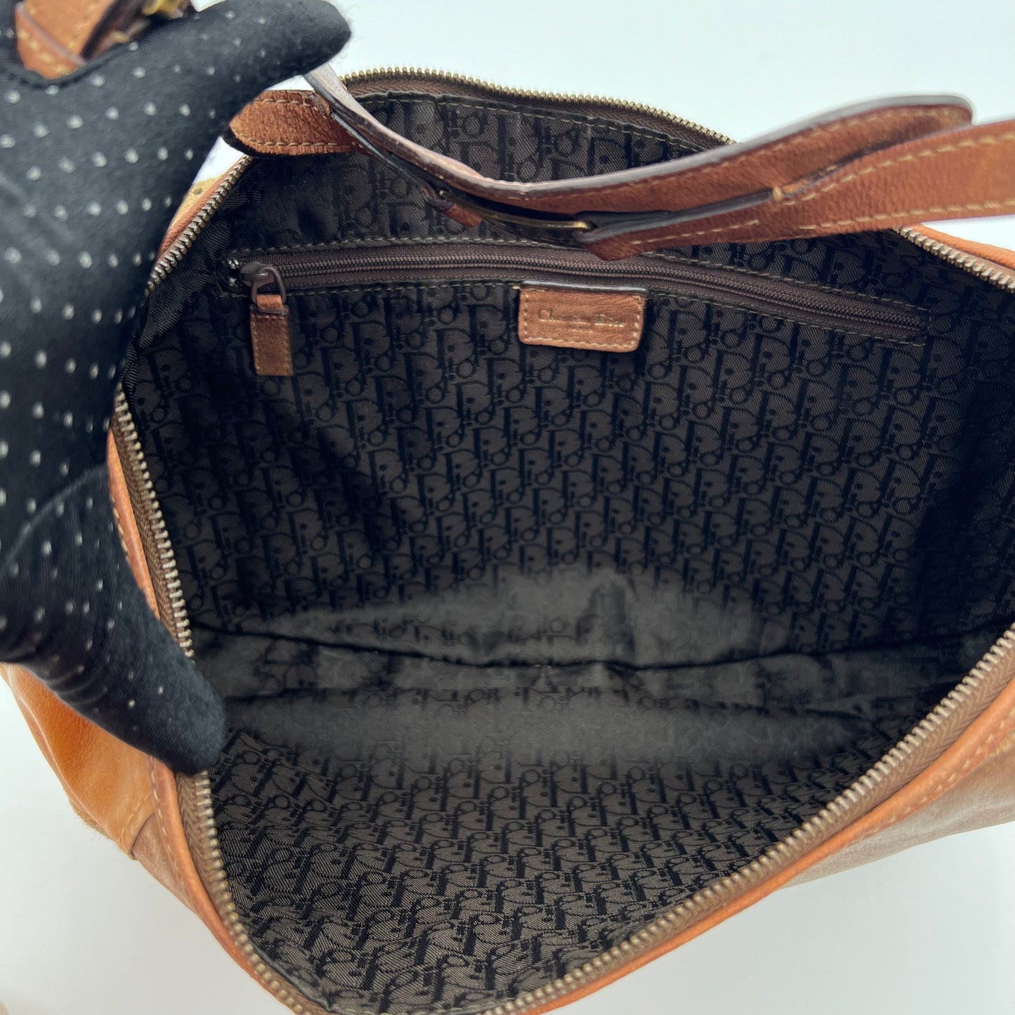 Christian Dior Patchwork Leather Hobo Bag