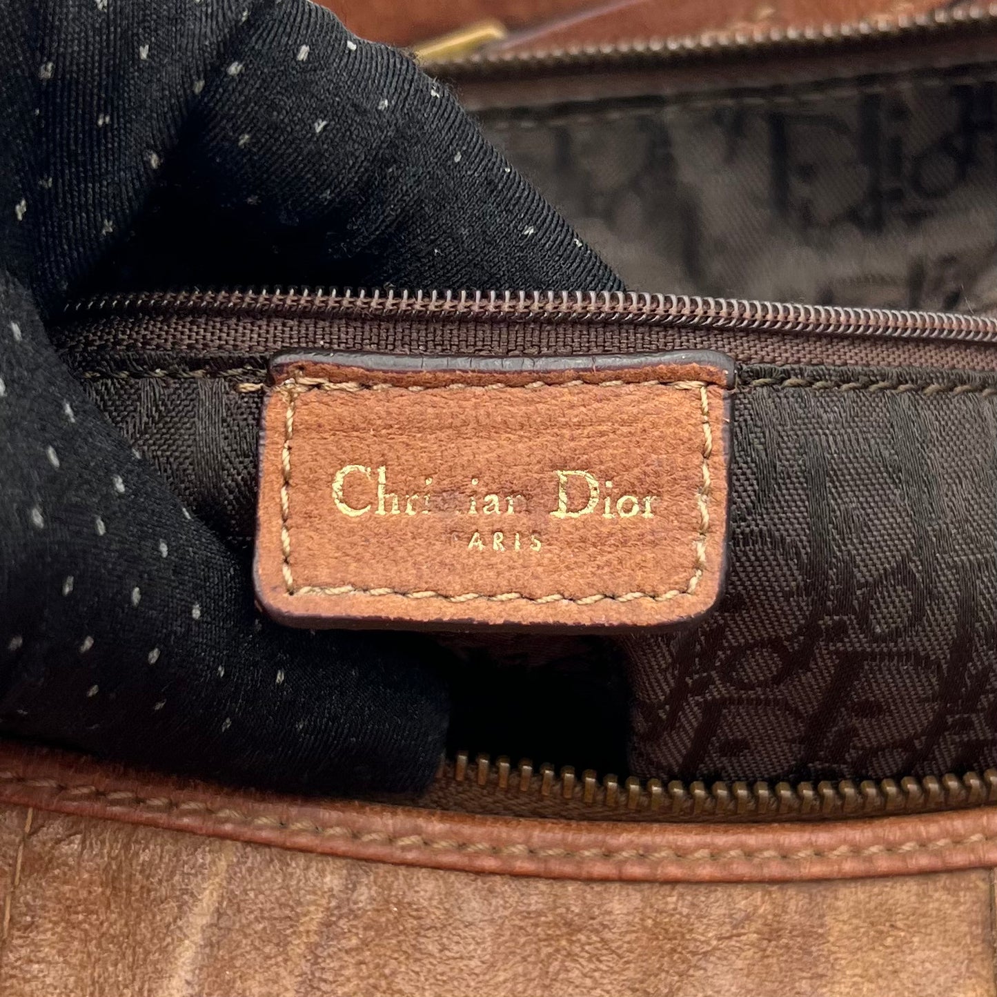 Christian Dior Patchwork Leather Hobo Bag