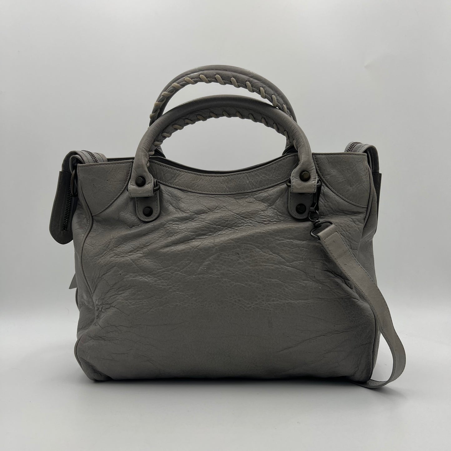 Balenciaga Light Gray Lambskin Classic Velo