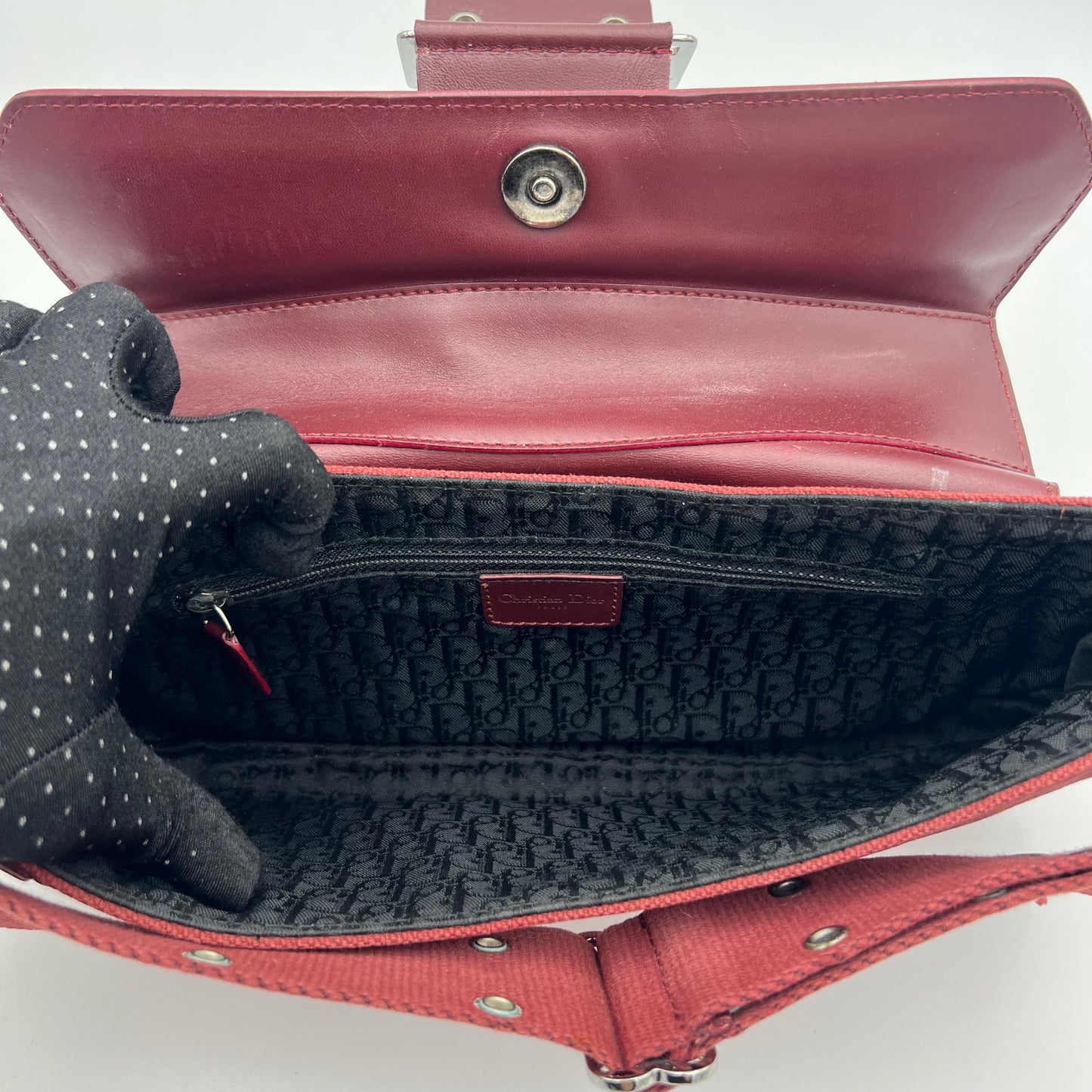 Christian Dior Burgundy Leather Street Chic Columbus