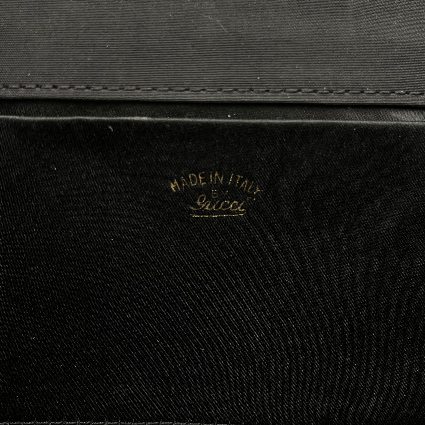 Gucci Vintage Black Nylon and Leather GG Flap Small Chain Bag GHW