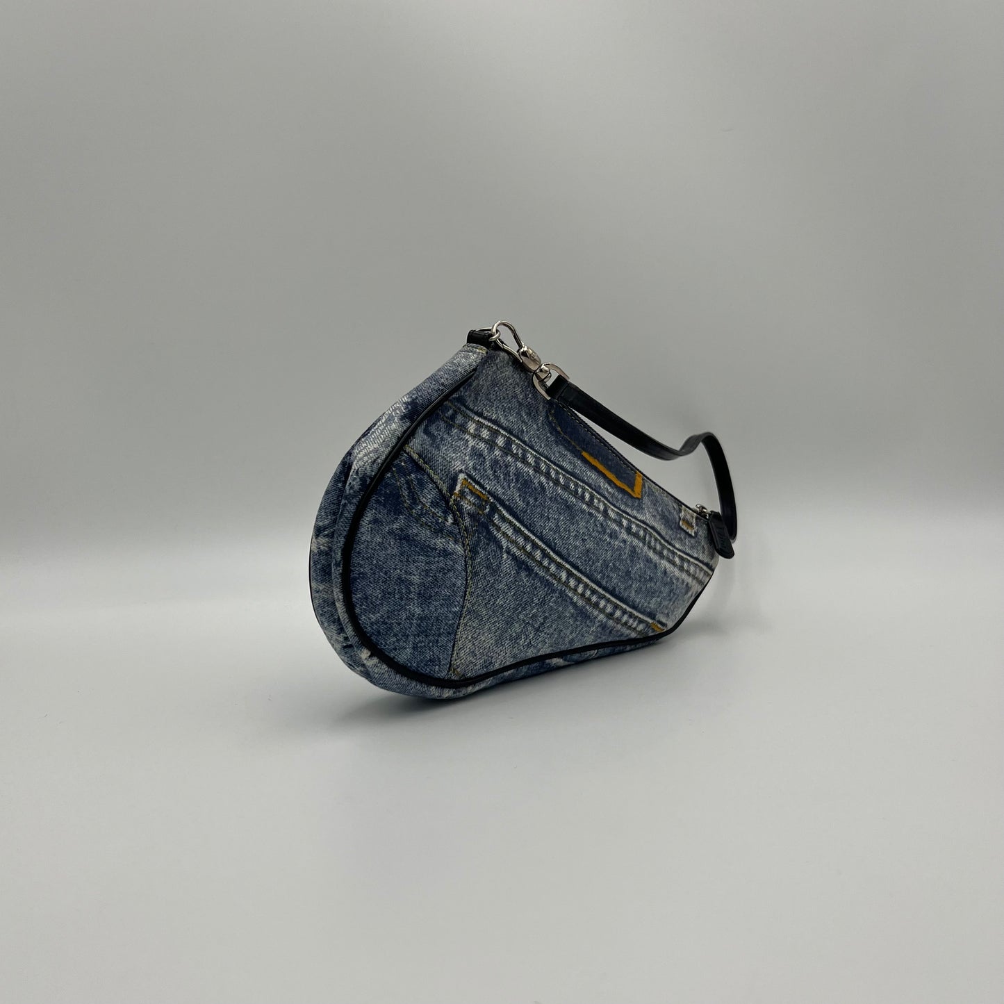 Christian Dior Denim Mini Saddle Pochette