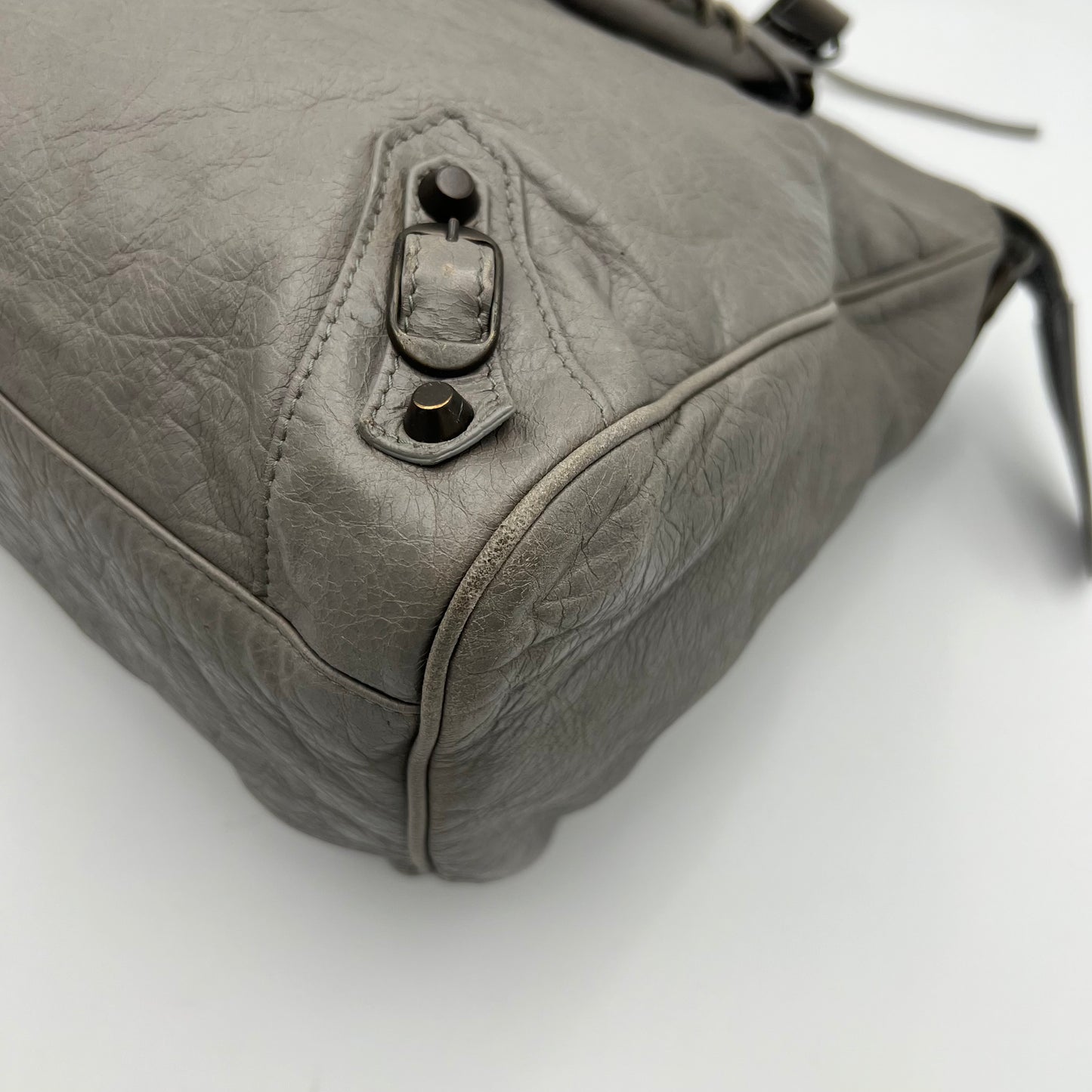 Balenciaga Light Gray Lambskin Classic Velo