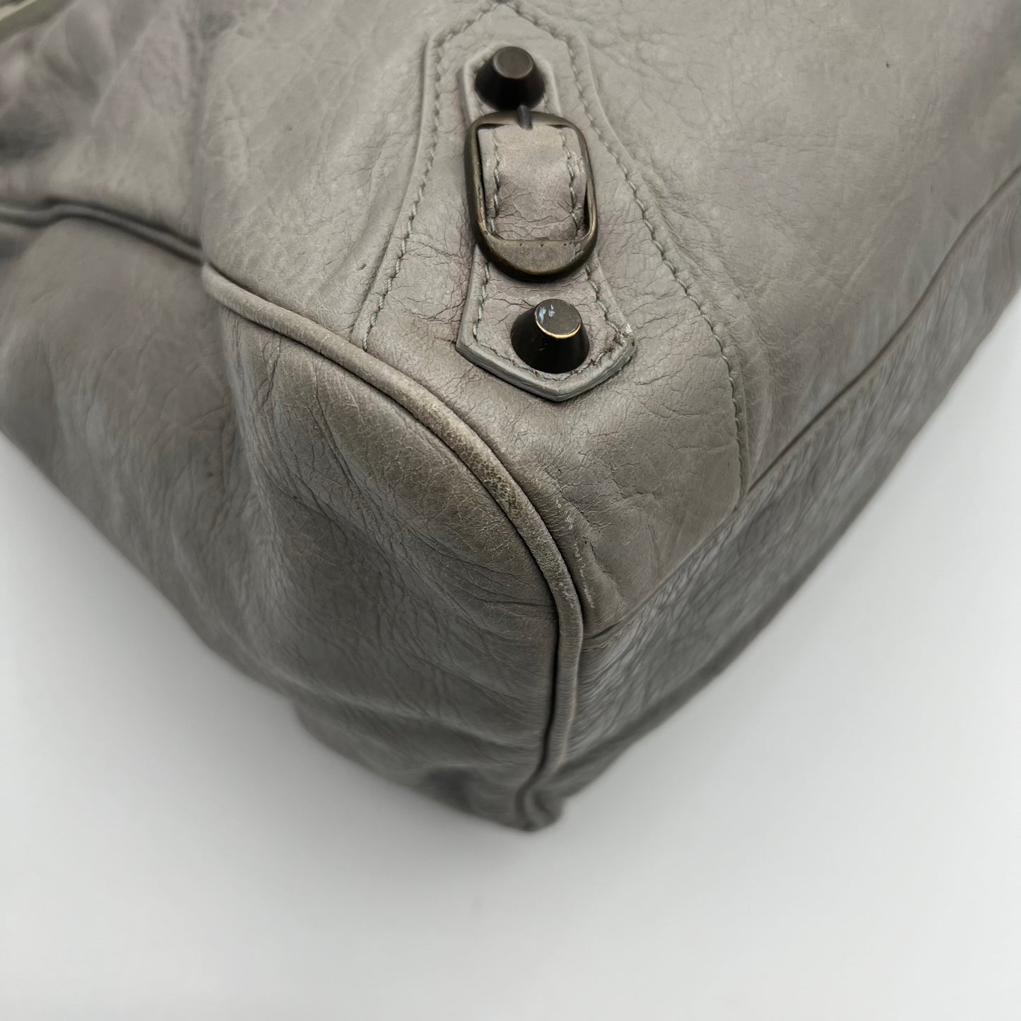 Balenciaga Light Gray Lambskin Classic Velo