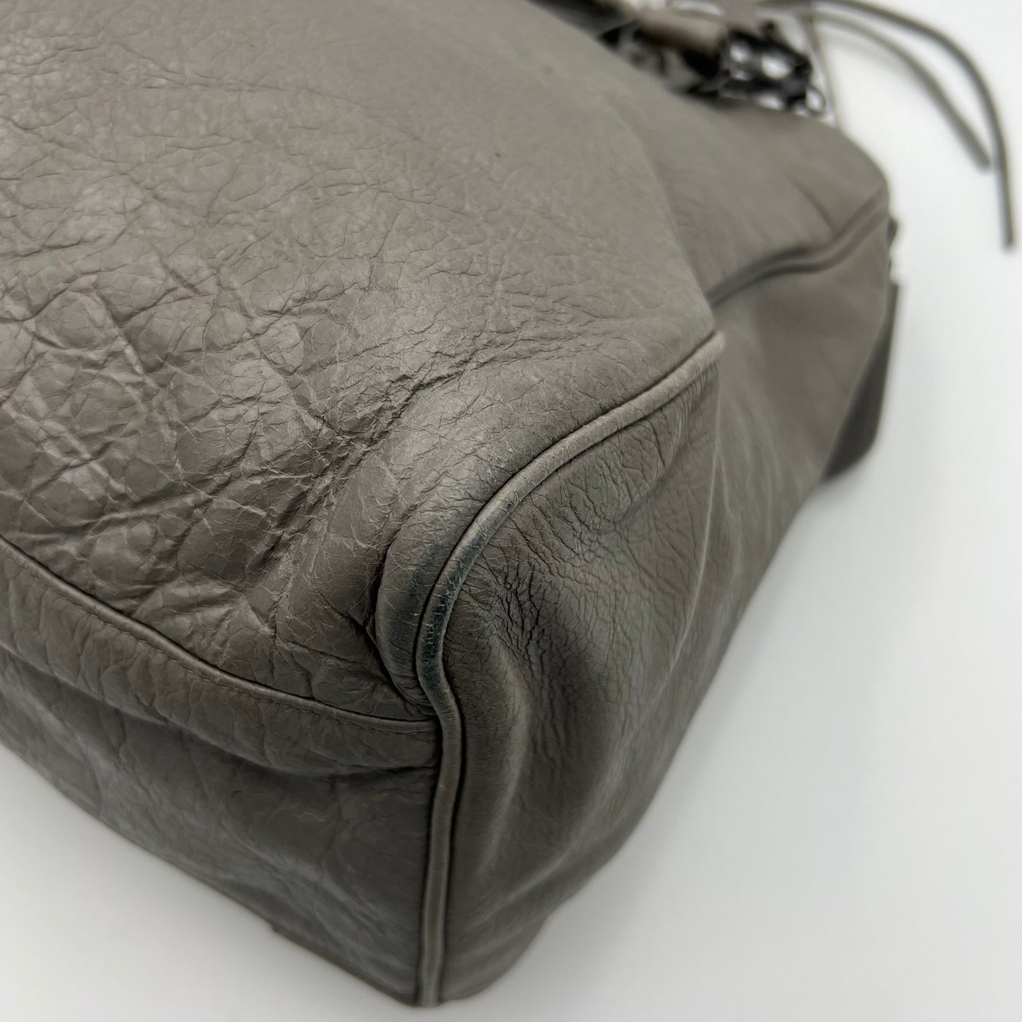Balenciaga Light Gray Lambskin Classic Velo