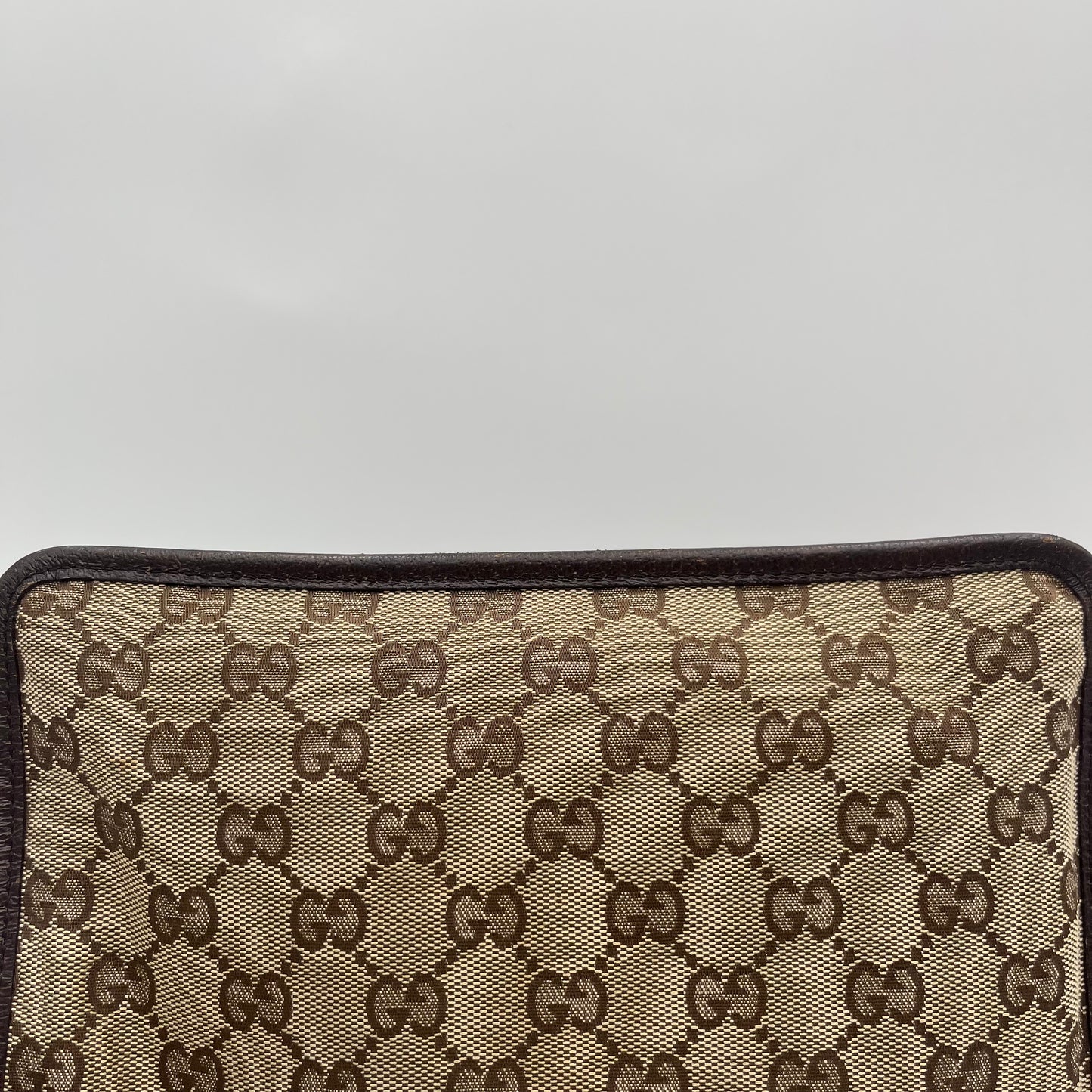 Gucci Brown Monogram Canvas and Leather Sherryline Slim Crossbody