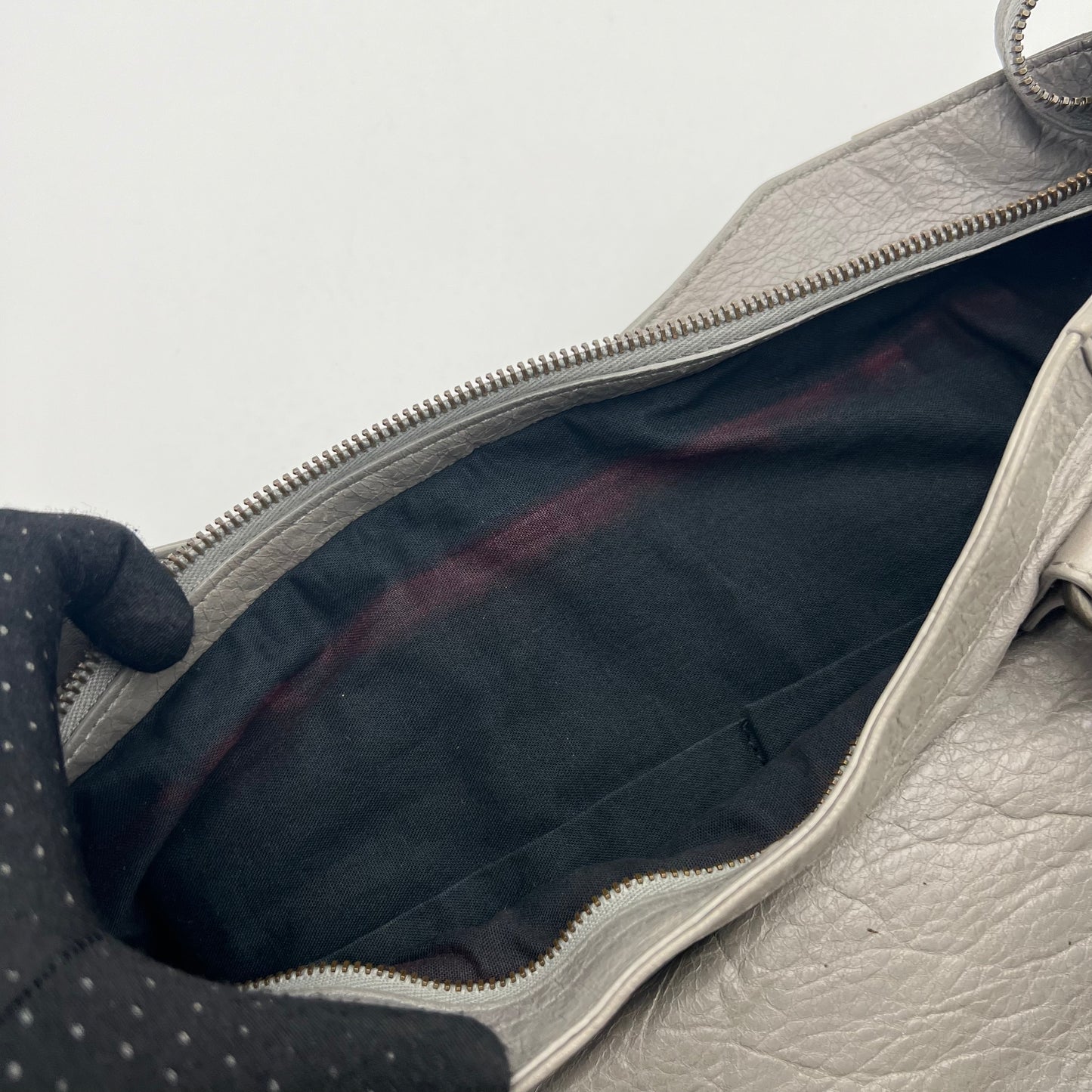 Balenciaga Light Gray Lambskin Classic Velo