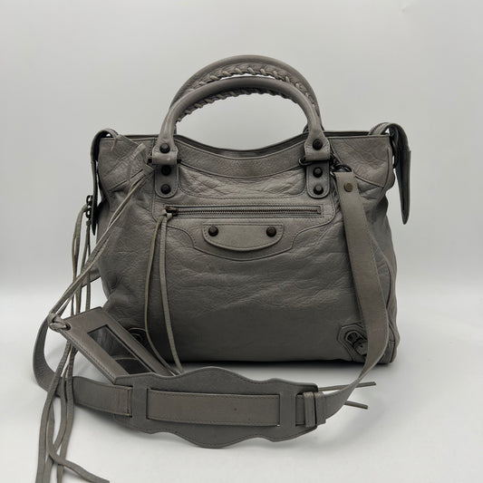 Balenciaga Light Gray Lambskin Classic Velo