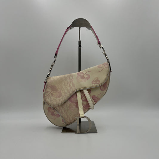 Christian Dior Pink Girly Cherry Blossoms Cloth Saddle
