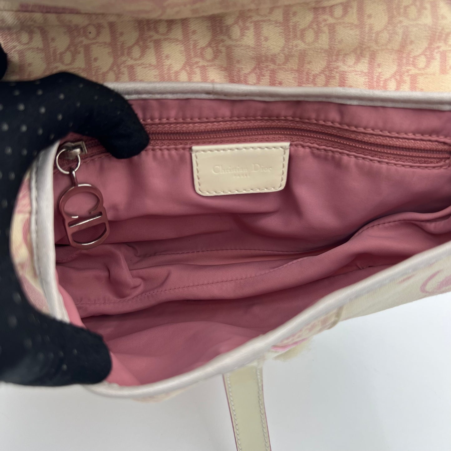 Christian Dior Pink Girly Cherry Blossoms Cloth Saddle