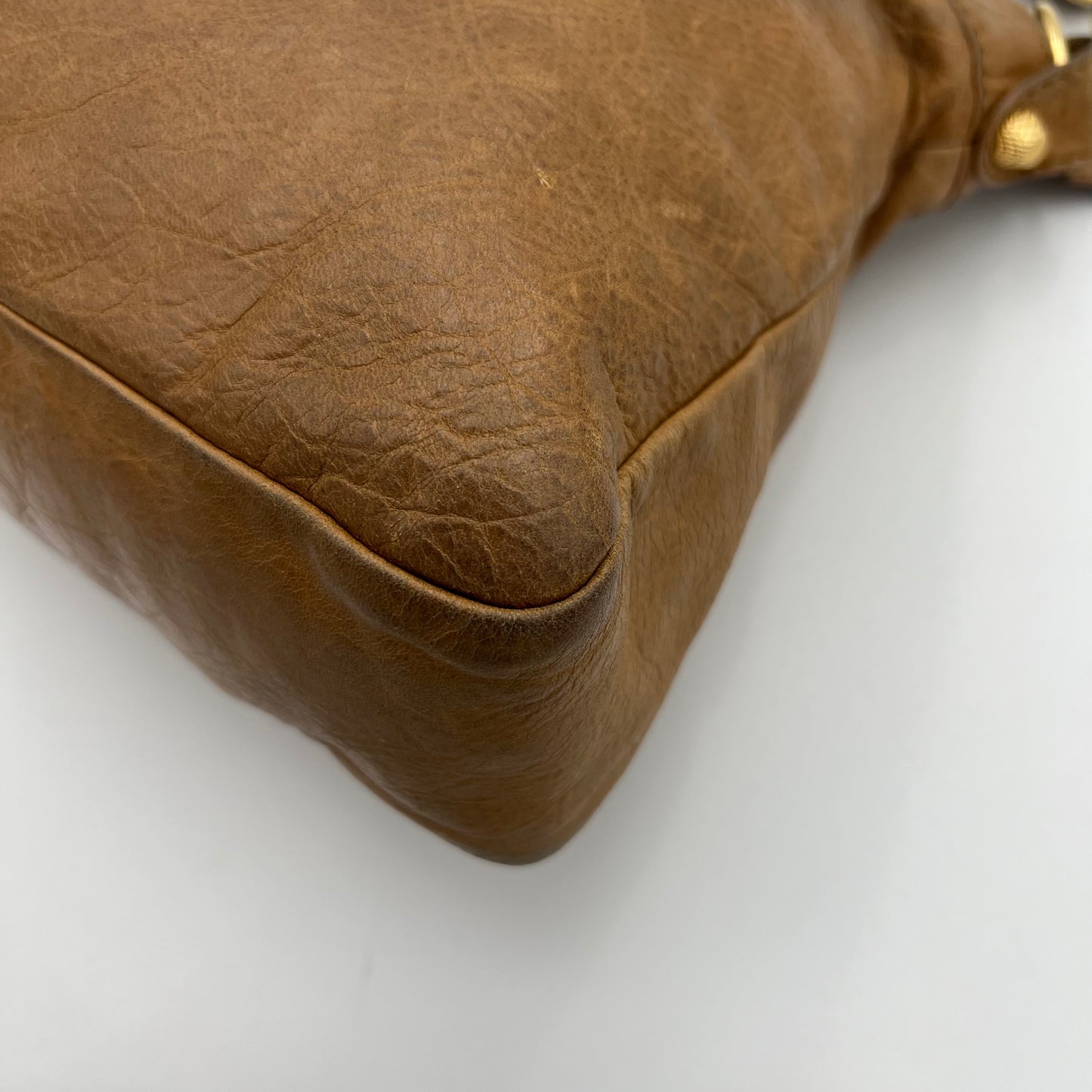 Balenciaga Tan Brown Leather Giant 12 Town Bag GHW