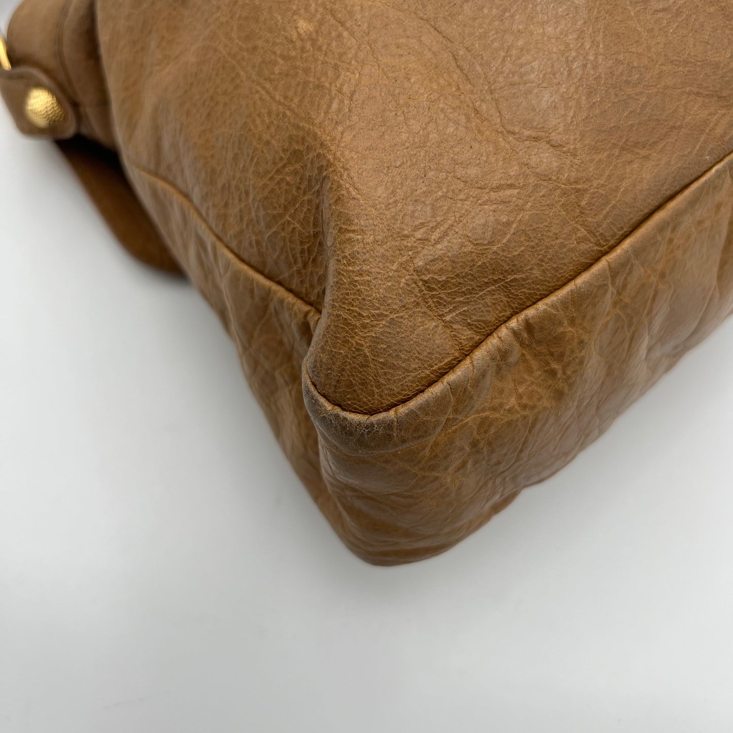 Balenciaga Tan Brown Leather Giant 12 Town Bag GHW