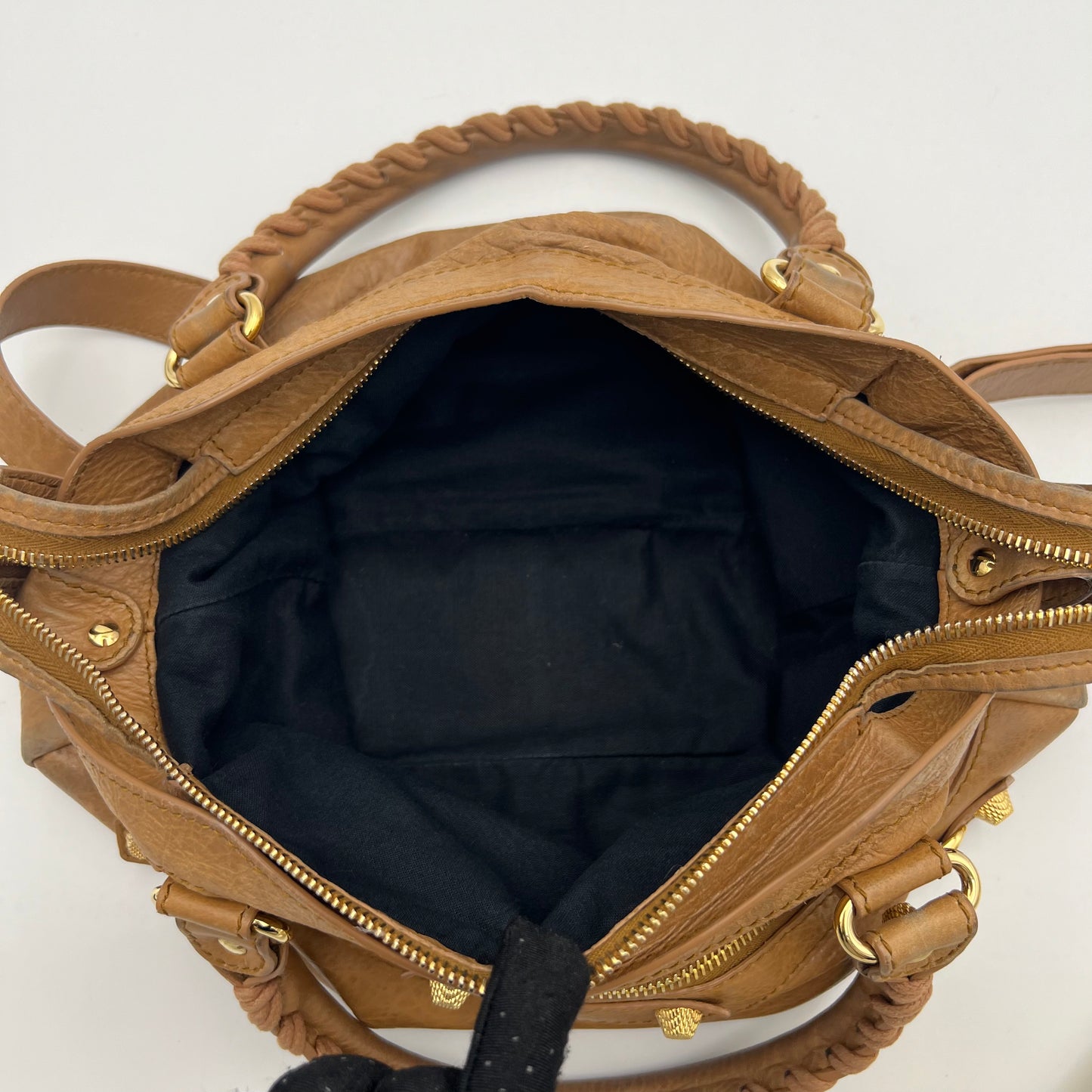 Balenciaga Tan Brown Leather Giant 12 Town Bag GHW