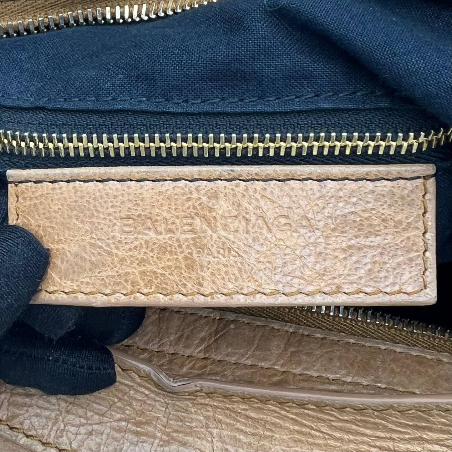 Balenciaga Tan Brown Leather Giant 12 Town Bag GHW