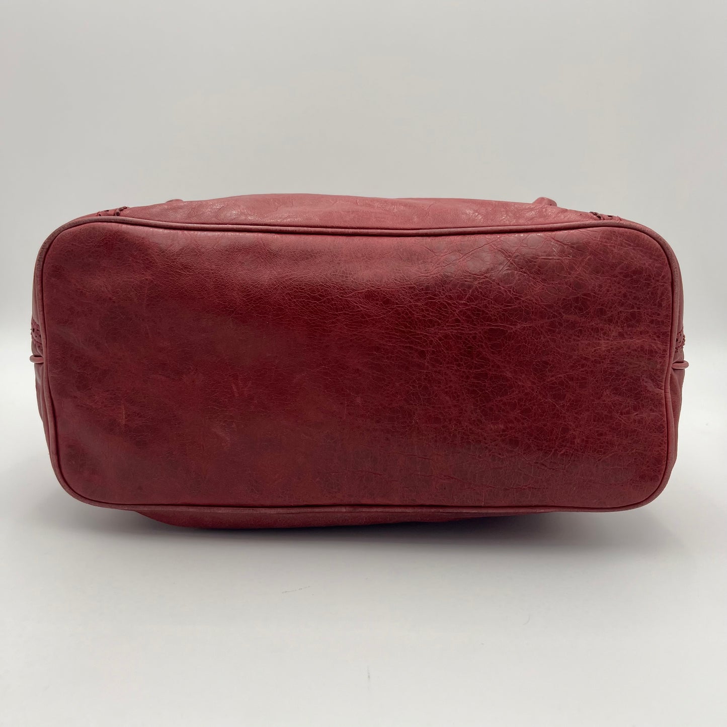 Balenciaga Burgundy Leather Giant Brogues Hardwares Day Hobo Bag