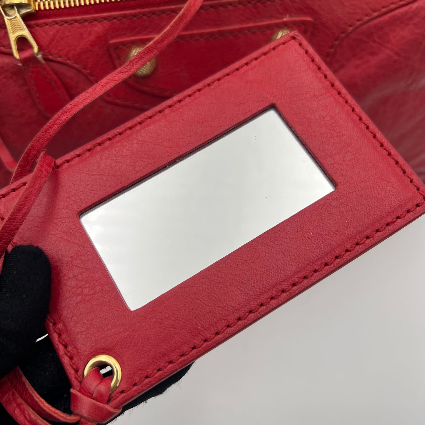 Balenciaga Red Leather Giant 12 Velo Bag GHW