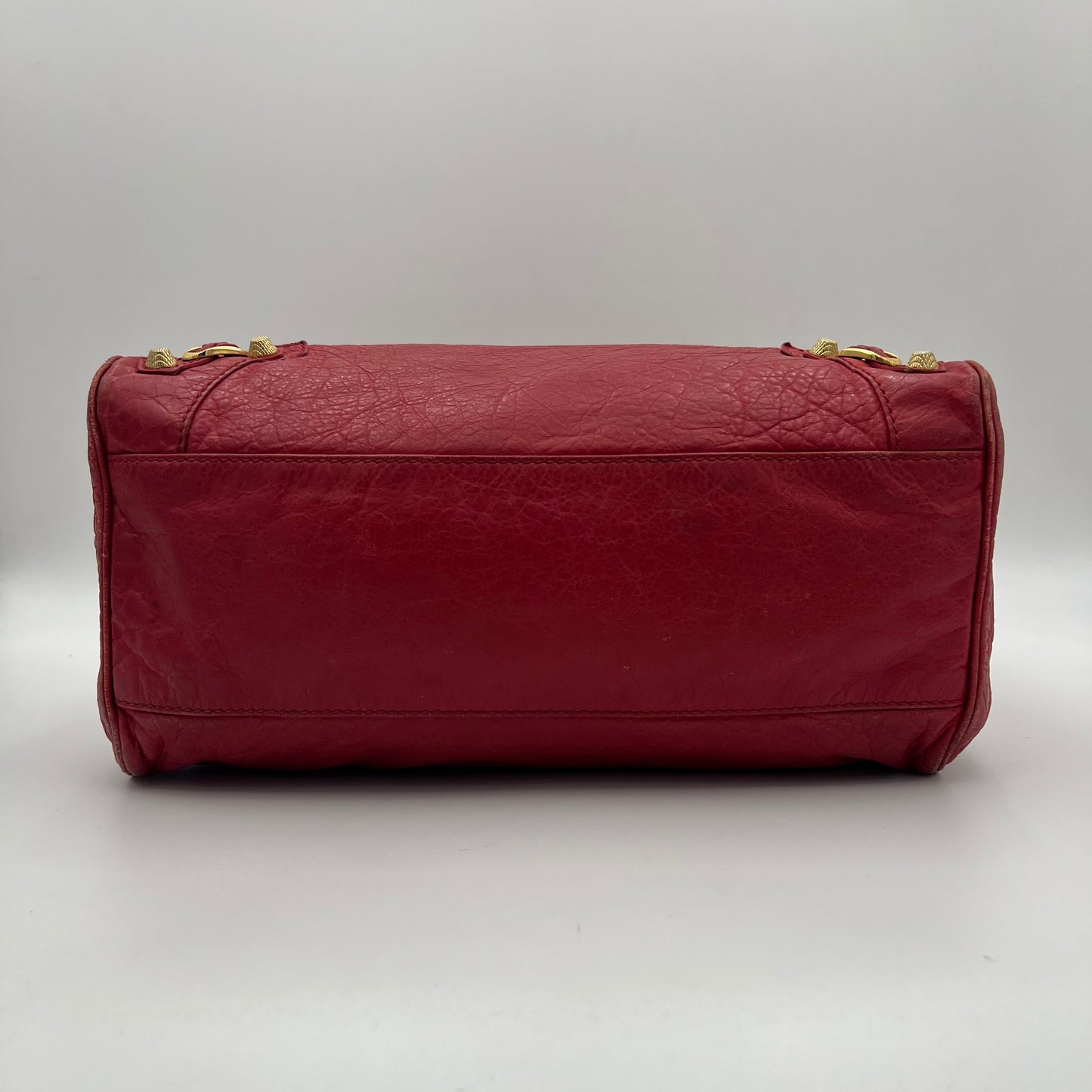Balenciaga Red Leather Giant 12 Velo Bag GHW